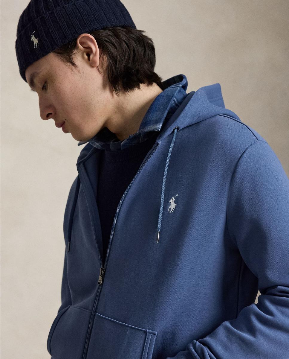 Sudadera de hombre de punto doble con cremallera Tierra Azul - Polo Ralph Lauren - Azul oscuro Azul oscuro-4