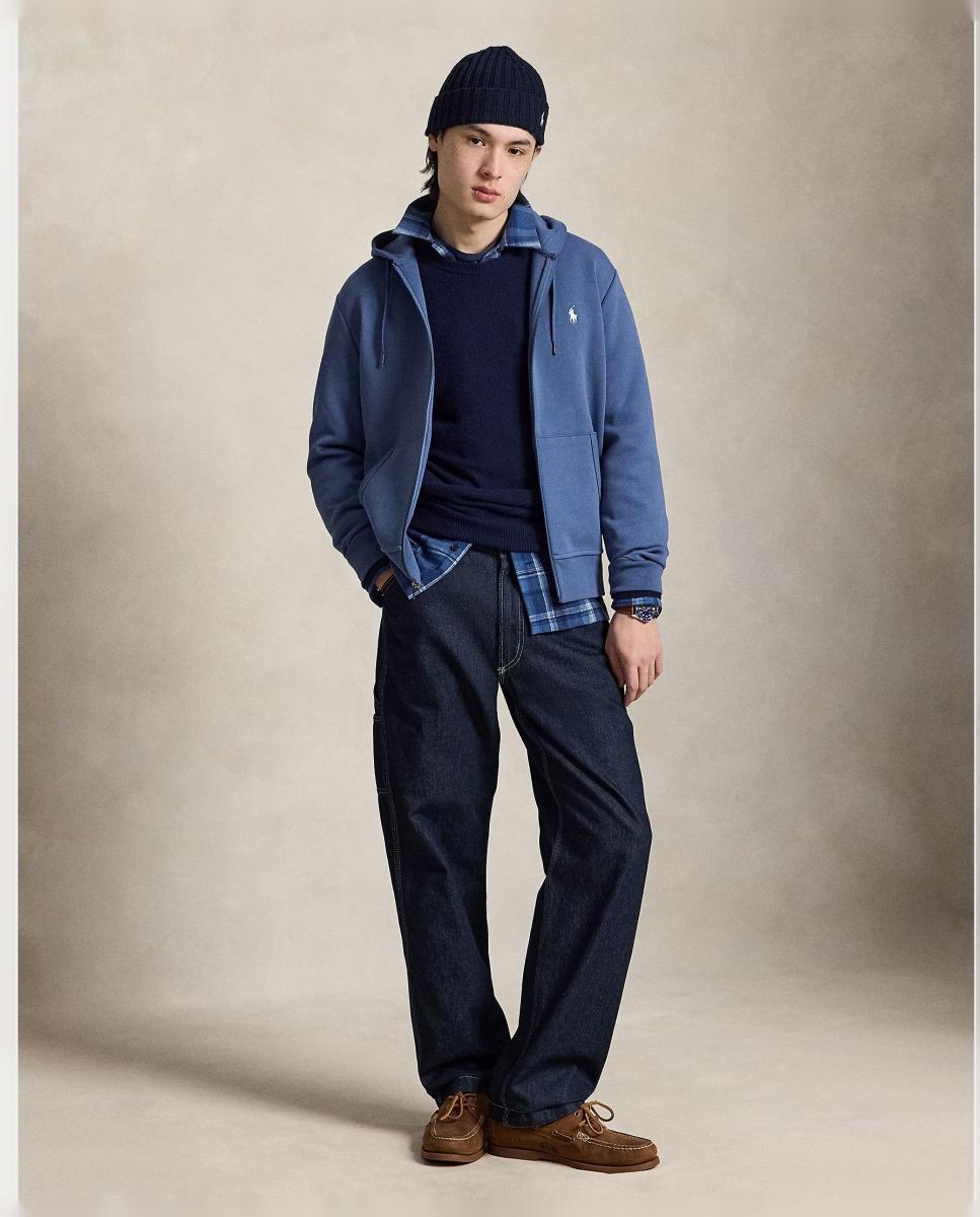 Sudadera de hombre de punto doble con cremallera Tierra Azul - Polo Ralph Lauren - Azul oscuro Azul oscuro-6