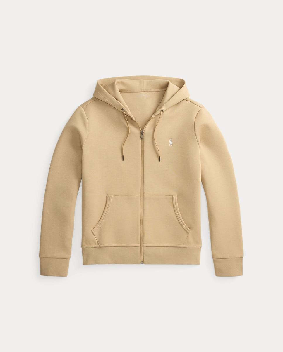 Sweatshirt com Capuz e Fecho de Correr Camel-5