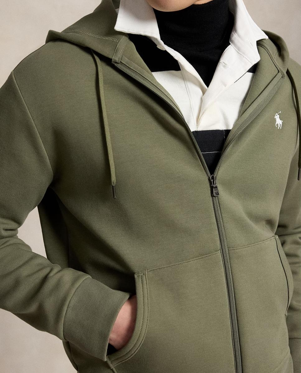 Sudadera de hombre de punto doble con cremallera Tierra Azul - Polo Ralph Lauren - Kaki Kaki-4