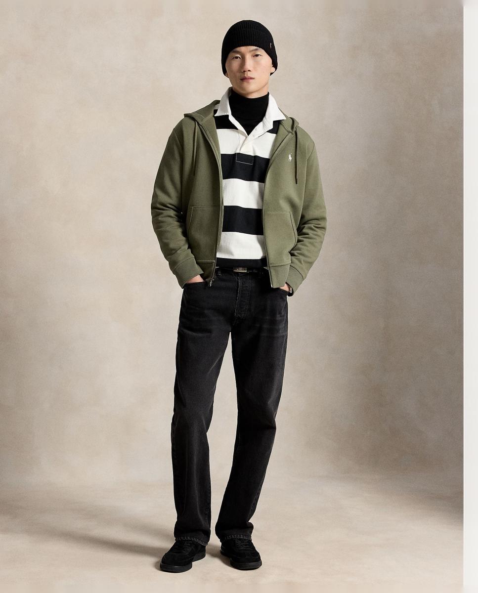 Sudadera de hombre de punto doble con cremallera Tierra Azul - Polo Ralph Lauren - Kaki Kaki-6