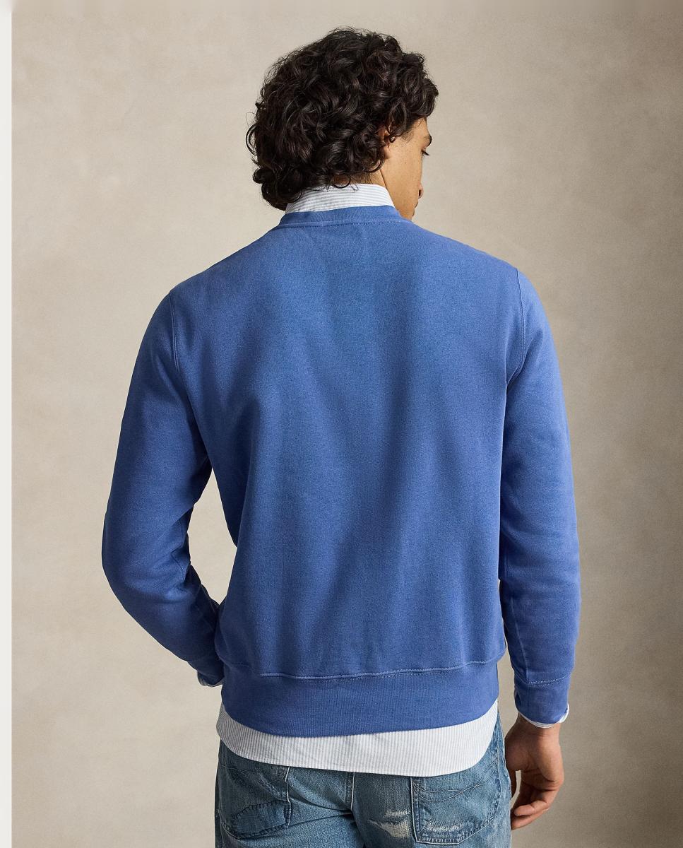 Sweatshirt de Algodão com Polo Bear Azul-porcelana-3