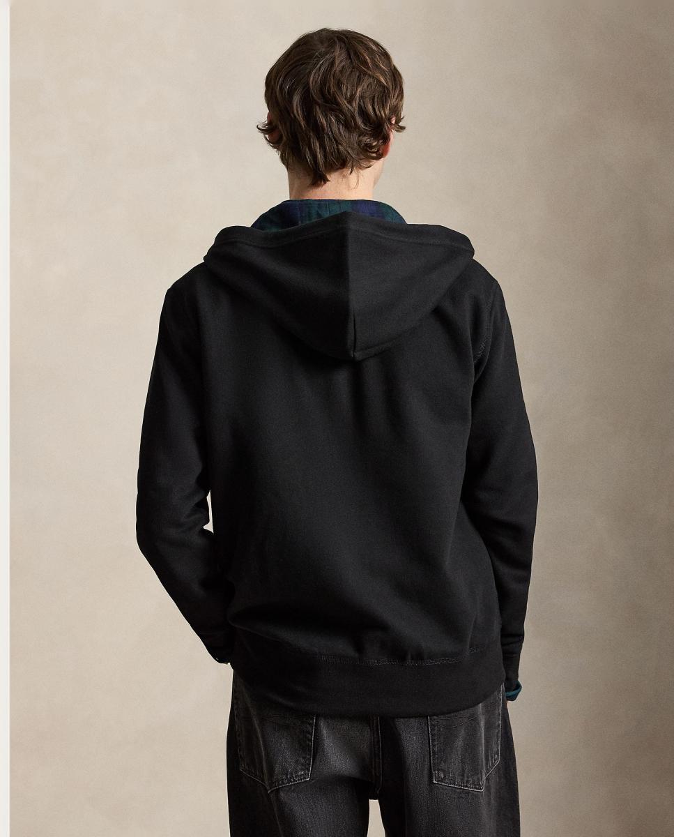 Sudadera con capucha de hombre con bosillo canguro y cremallera - Polo Ralph Lauren - Negro Negro-3