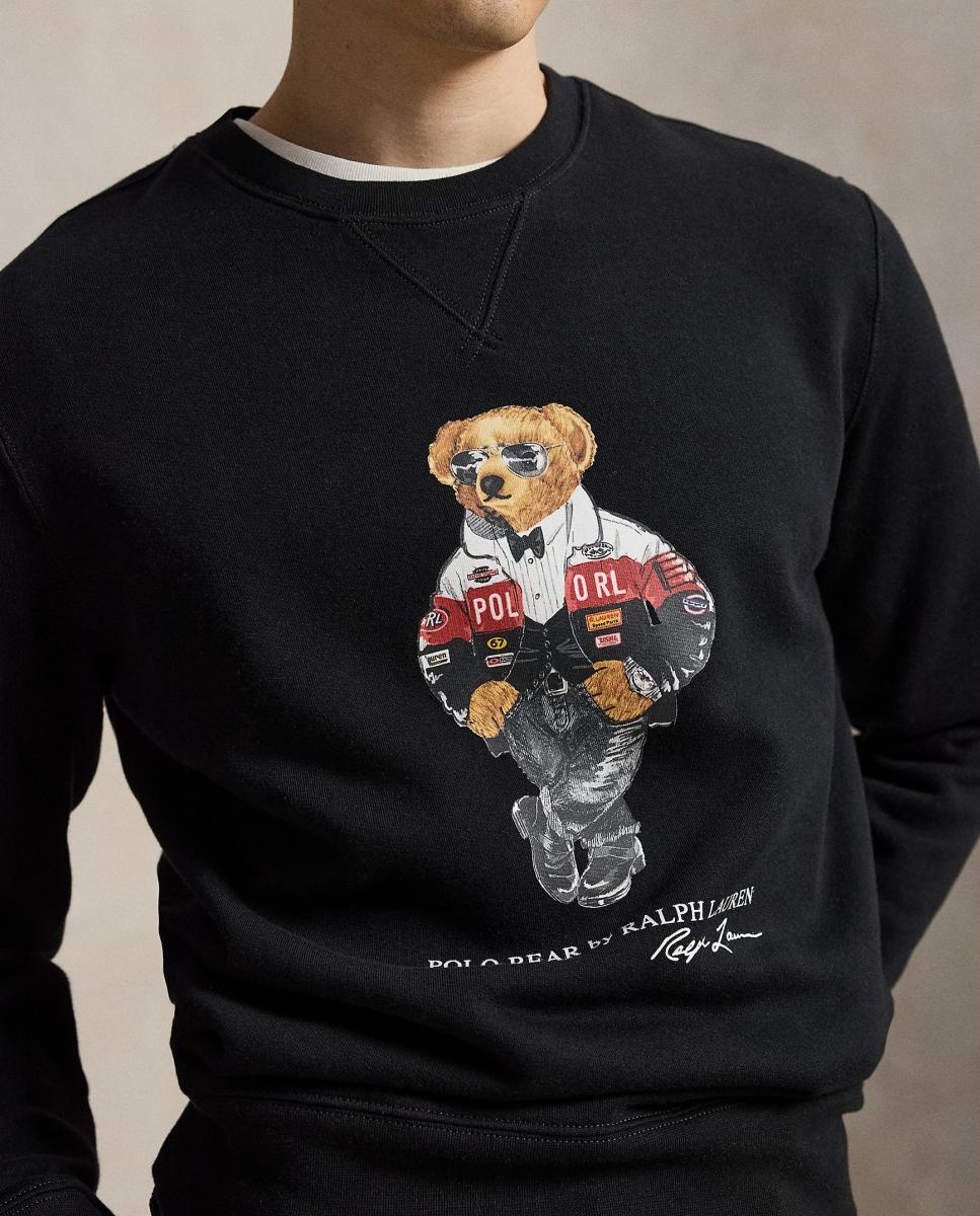 Sudadera de hombre de algodón con Polo Bear - Polo Ralph Lauren - Negro Negro-4