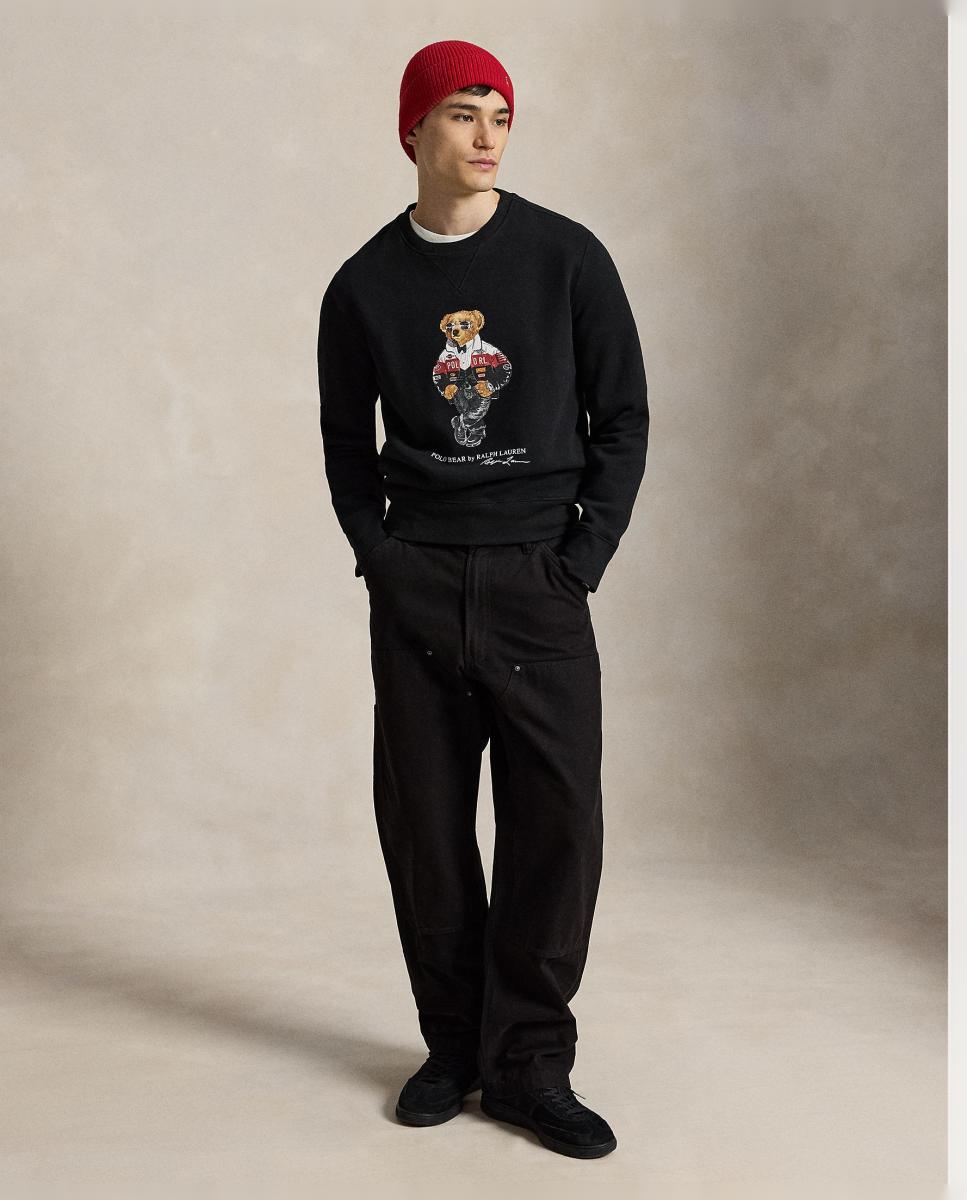 Sudadera de hombre de algodón con Polo Bear - Polo Ralph Lauren - Negro Negro-6