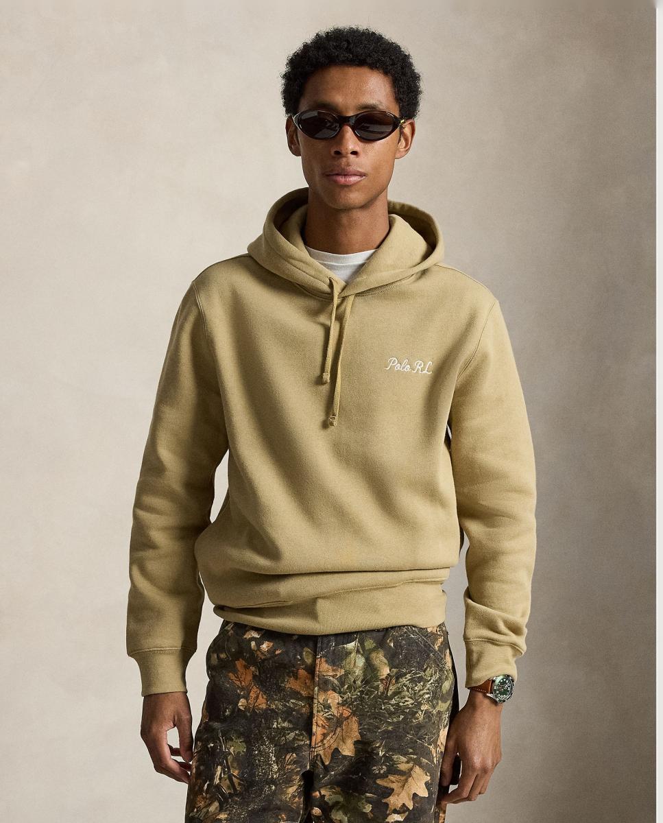 Imagen 0 de Sudadera con capucha de hombre de algodón con logo Beige