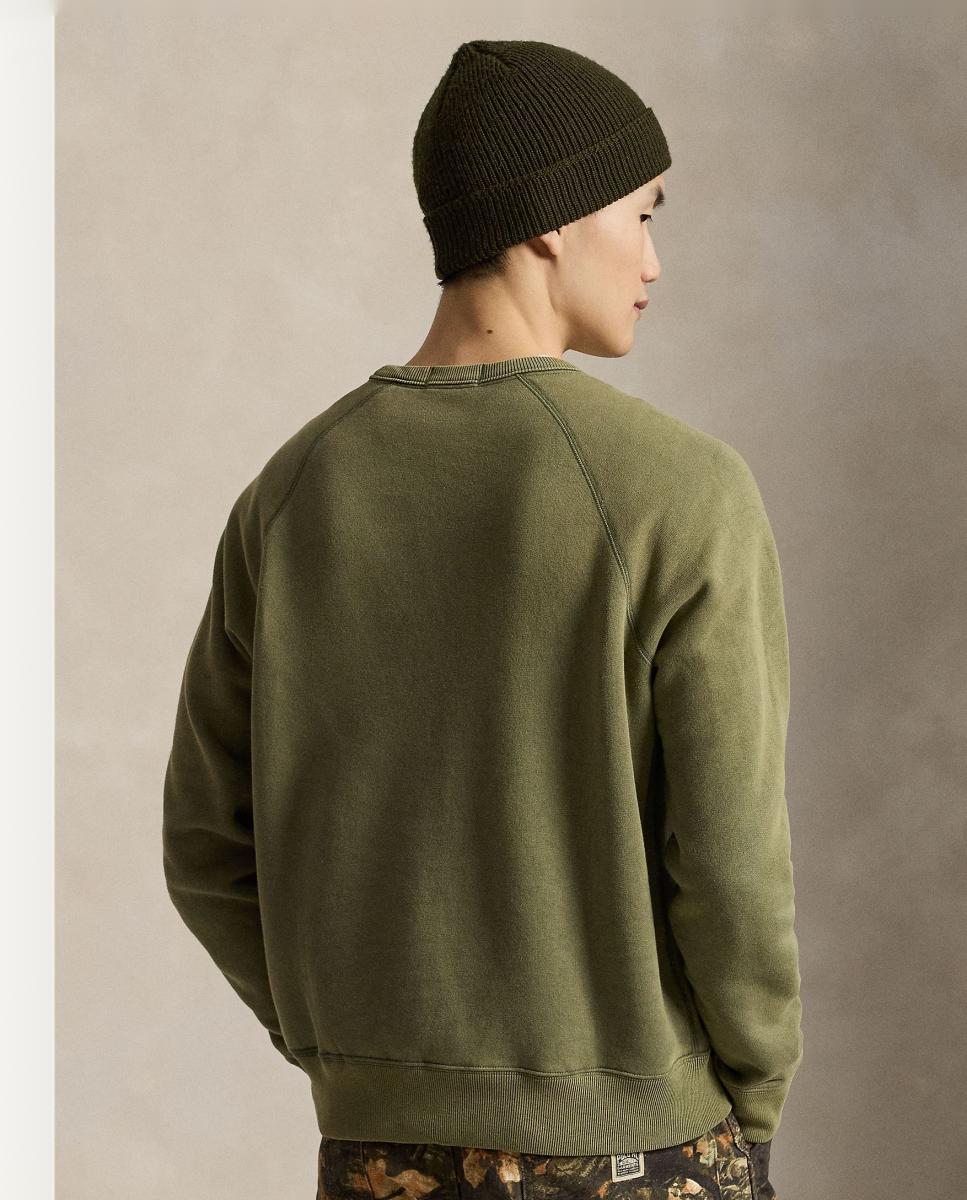 Sweatshirt de algodão com logótipo Verde Sálvia-3