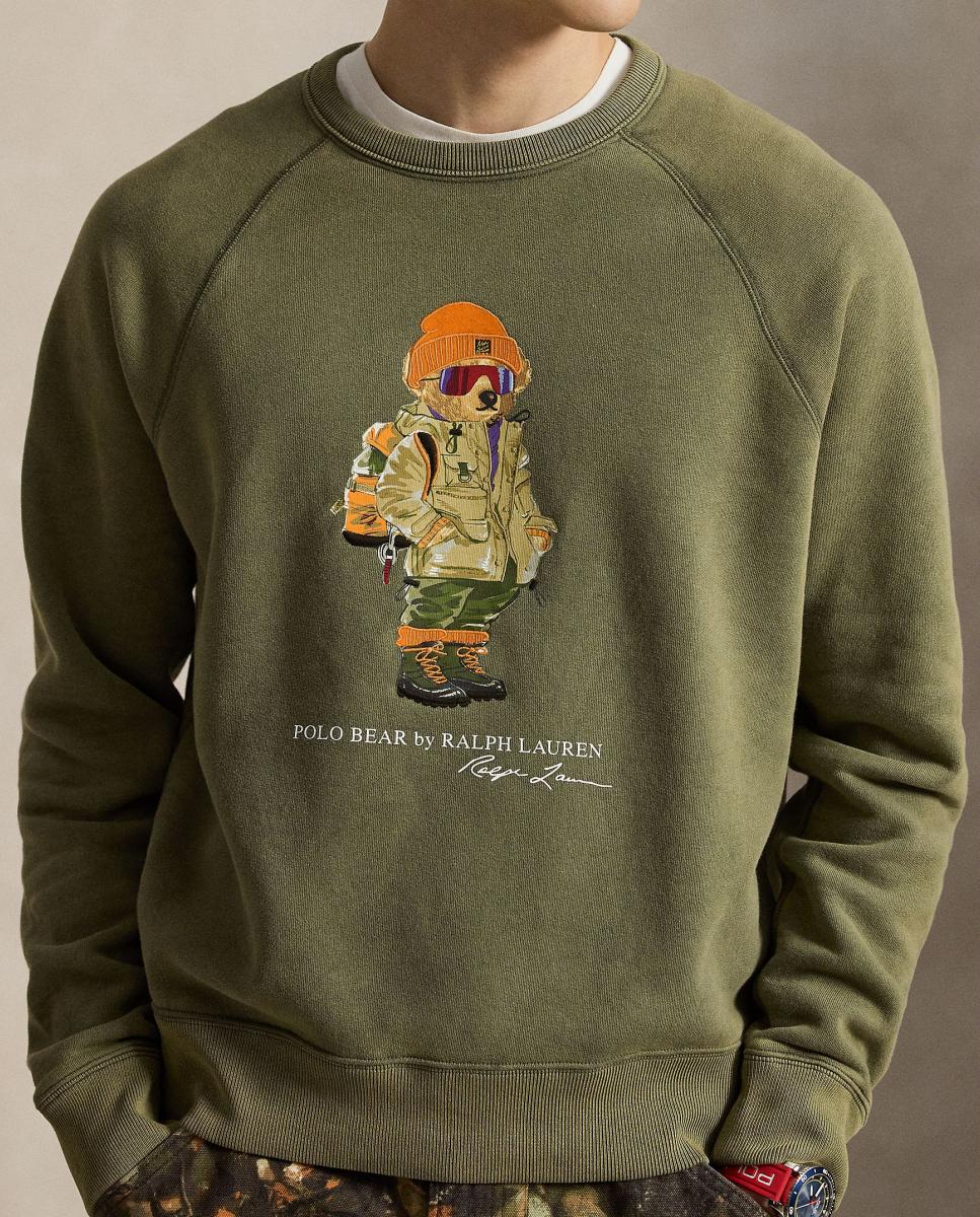 Sweatshirt de algodão com logótipo Verde Sálvia-4