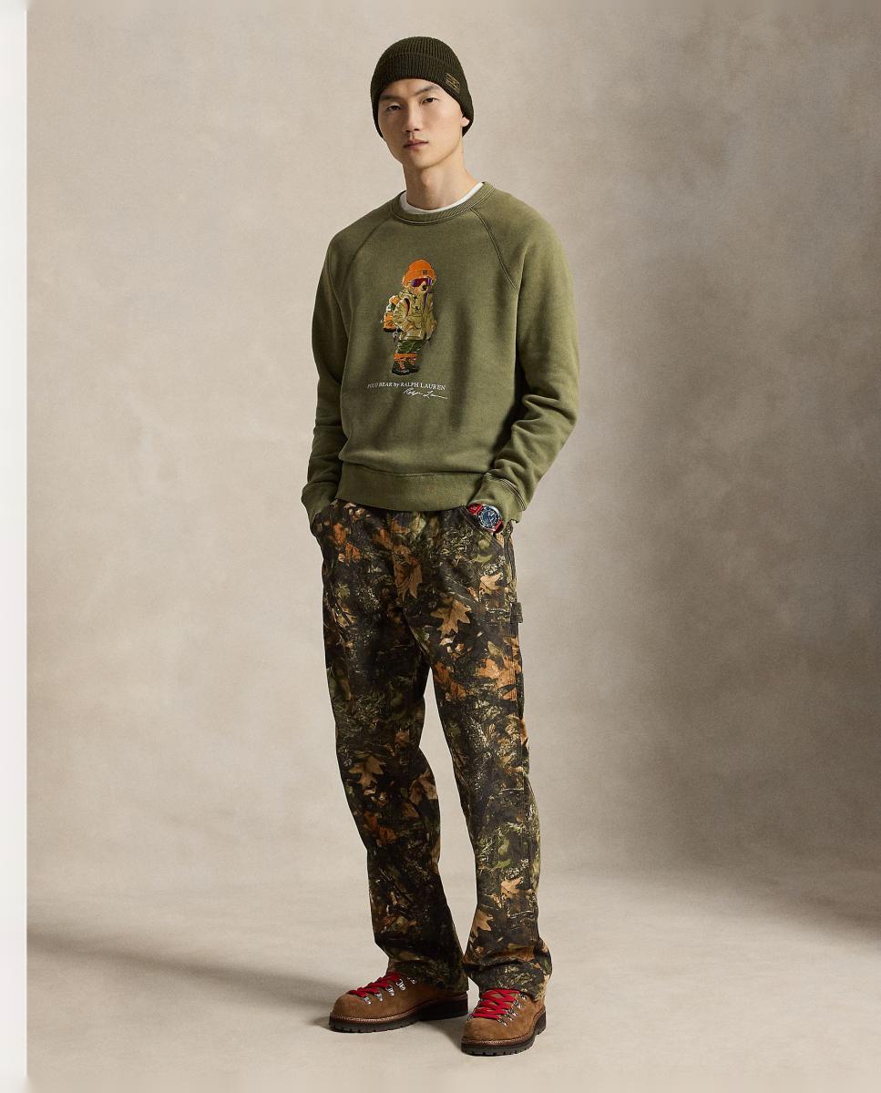 Sweatshirt de algodão com logótipo Verde Sálvia-6