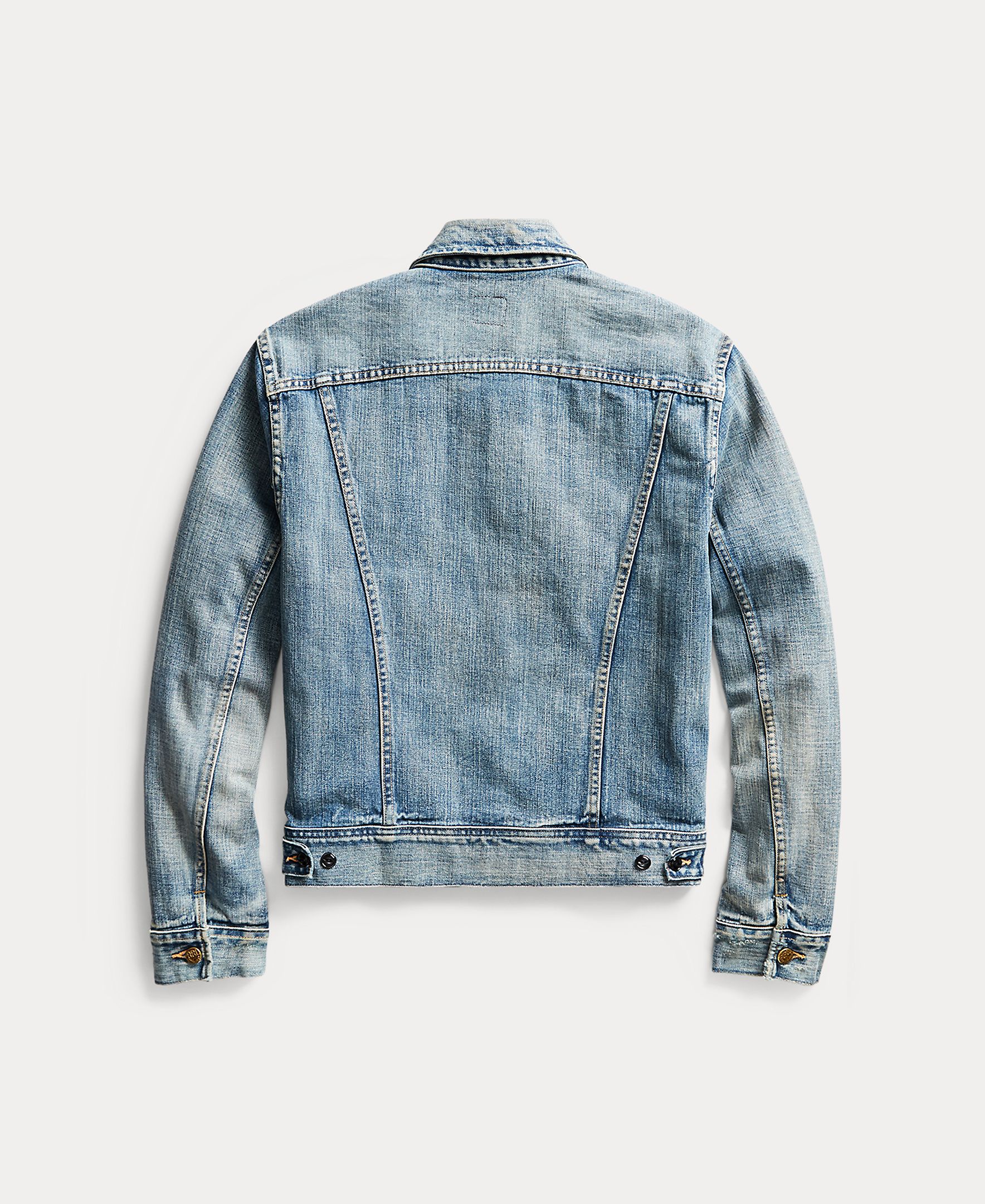Blusão de Ganga Trucker Leeland Double RL Azul-claro-2