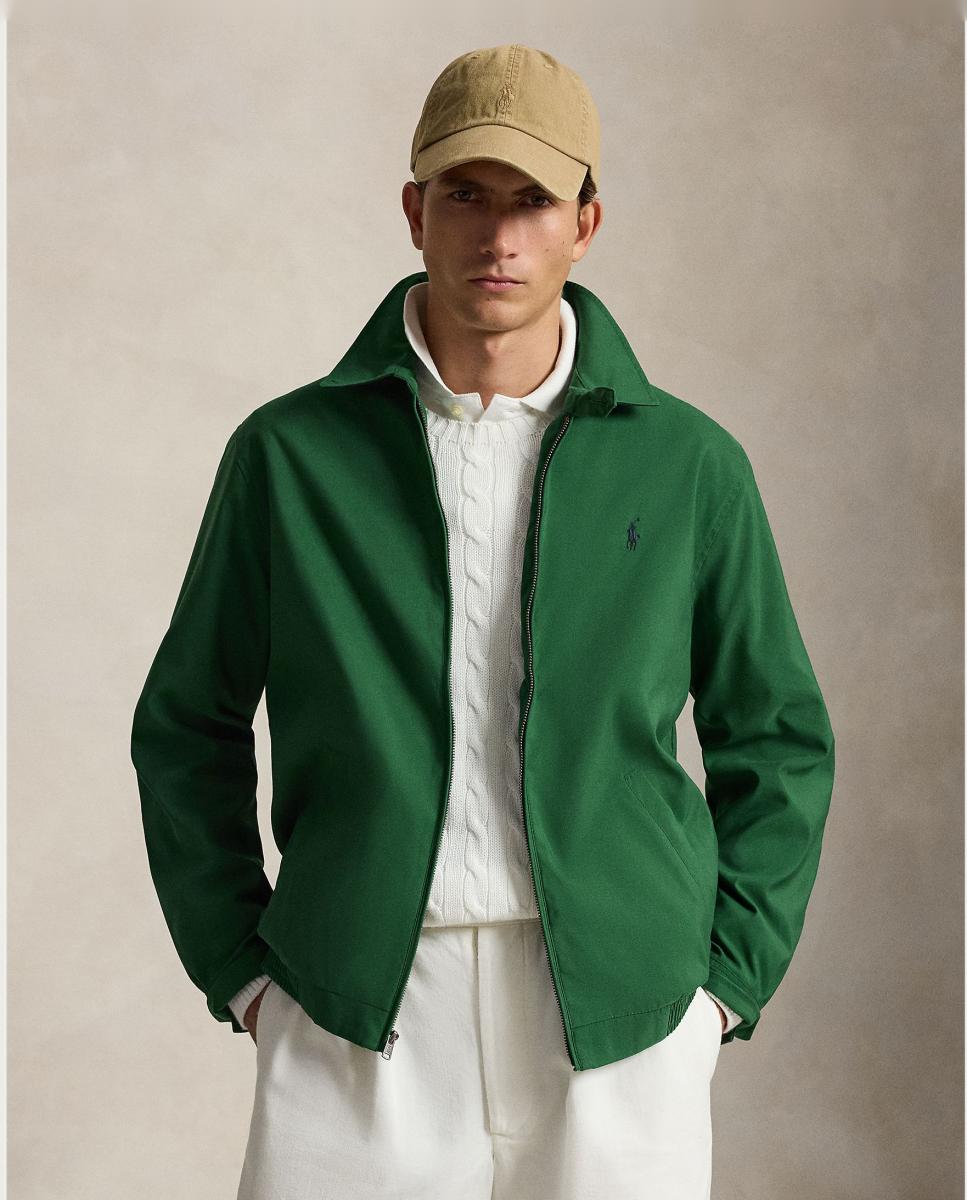 Chaqueta de hombre de sarga con doble fuelle - Polo Ralph Lauren - Verde Bosque Verde Bosque-1