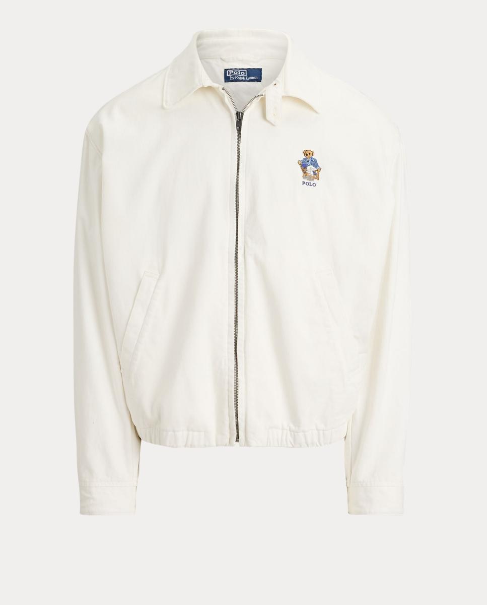 Casaco de Algodão com Polo Bear Branco-marfim-5
