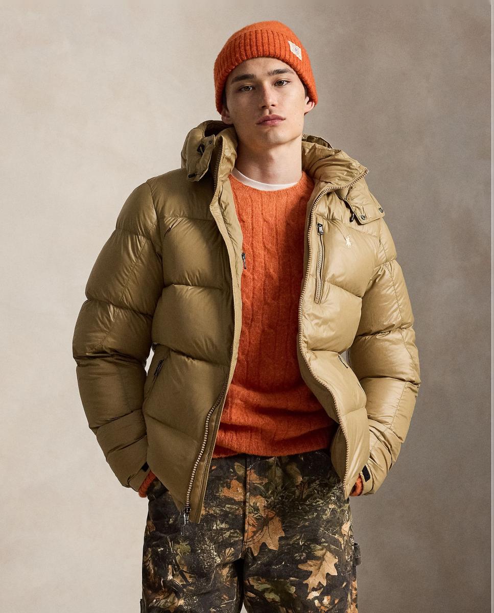 Imagen 3 de Chaqueta de hombre Gorham de plumón brillante Negro Polo - Polo Ralph Lauren - Camel Camel
