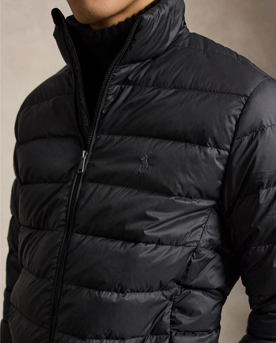 Blusão Acolchoado de Penugem com Logótipo Preto-5