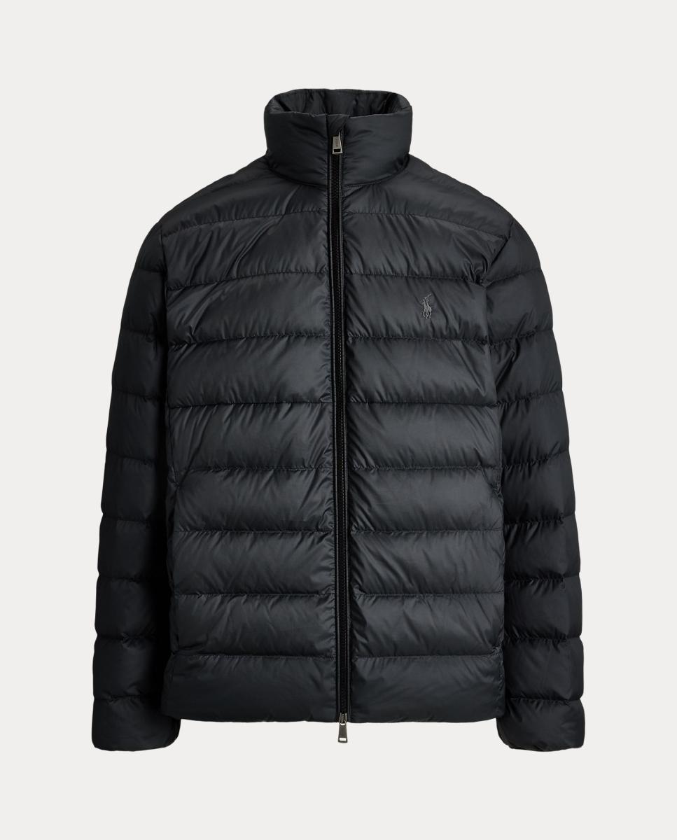 Blusão Acolchoado de Penugem com Logótipo Preto-7
