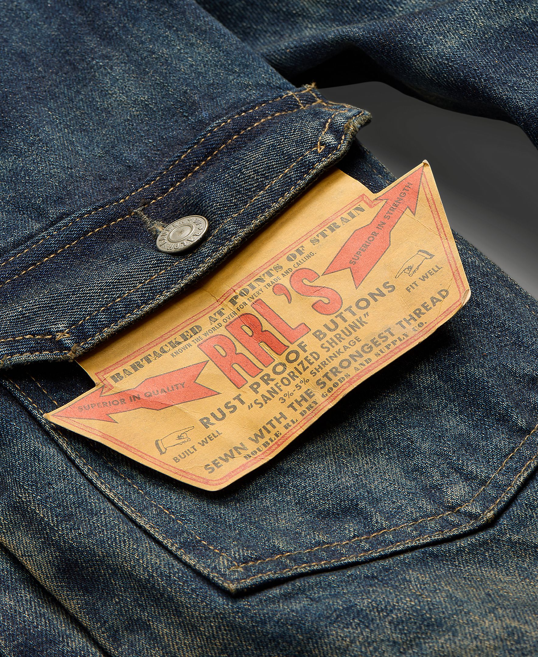 Blusão de Ganga Westview Duplo RL Denim-5