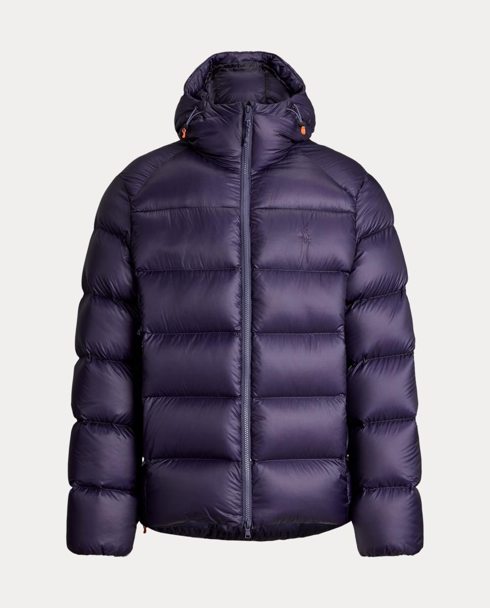 Blusão Acolchoado Repelente à Água com Enchimento de Penugem Denim-7