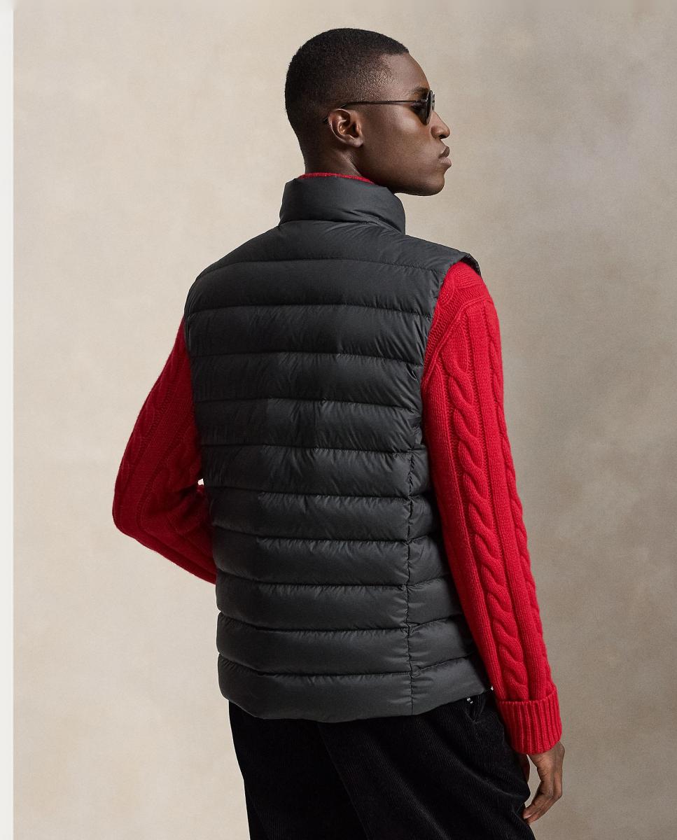 Colete Acolchoado Colden com Penugem Preto-4