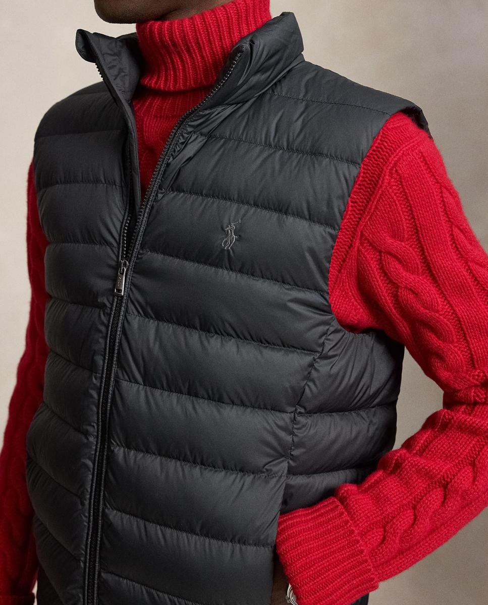 Colete Acolchoado Colden com Penugem Preto-5