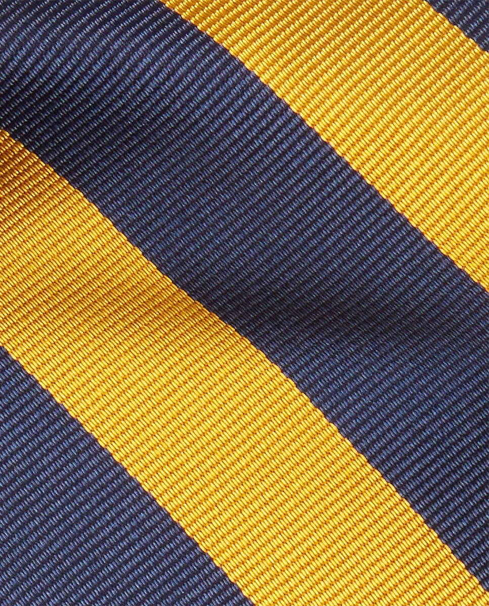 Gravata Estampada de Seda Amarelo-3