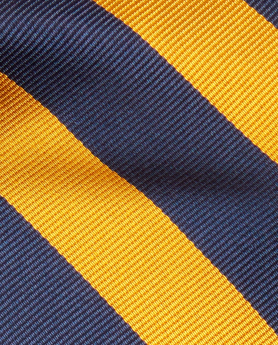 Gravata Estampada de Seda Amarelo-6