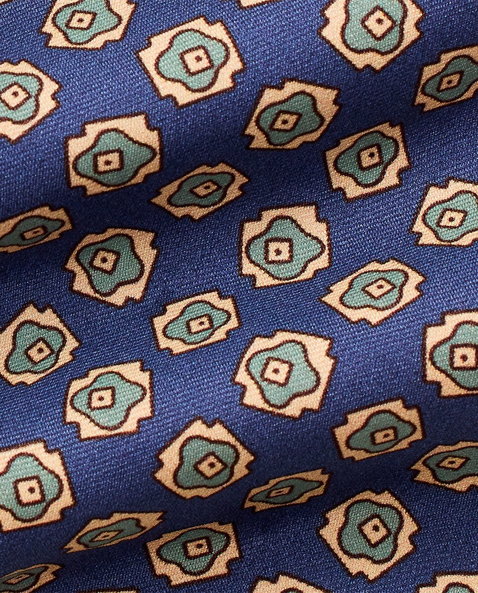 Gravata de Sarja de Seda Azul ultramar-3