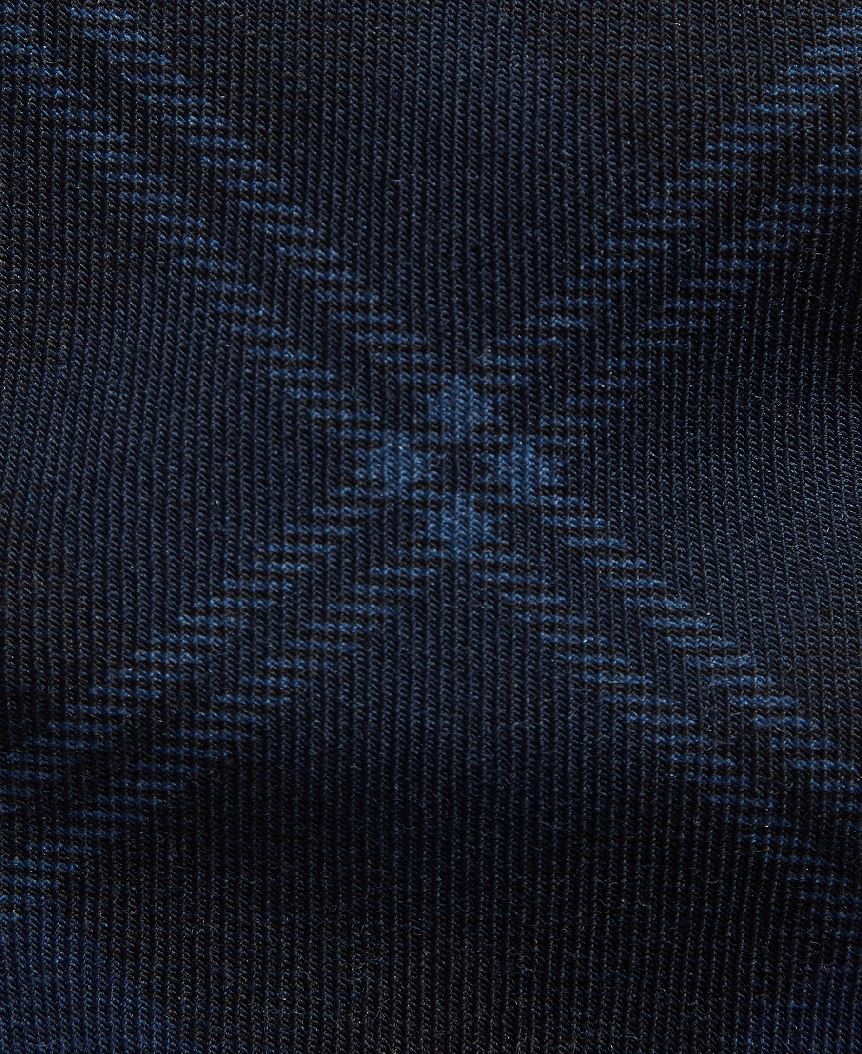 Gravata de Chalis de Lã aos Quadrados Azul-marinho-3