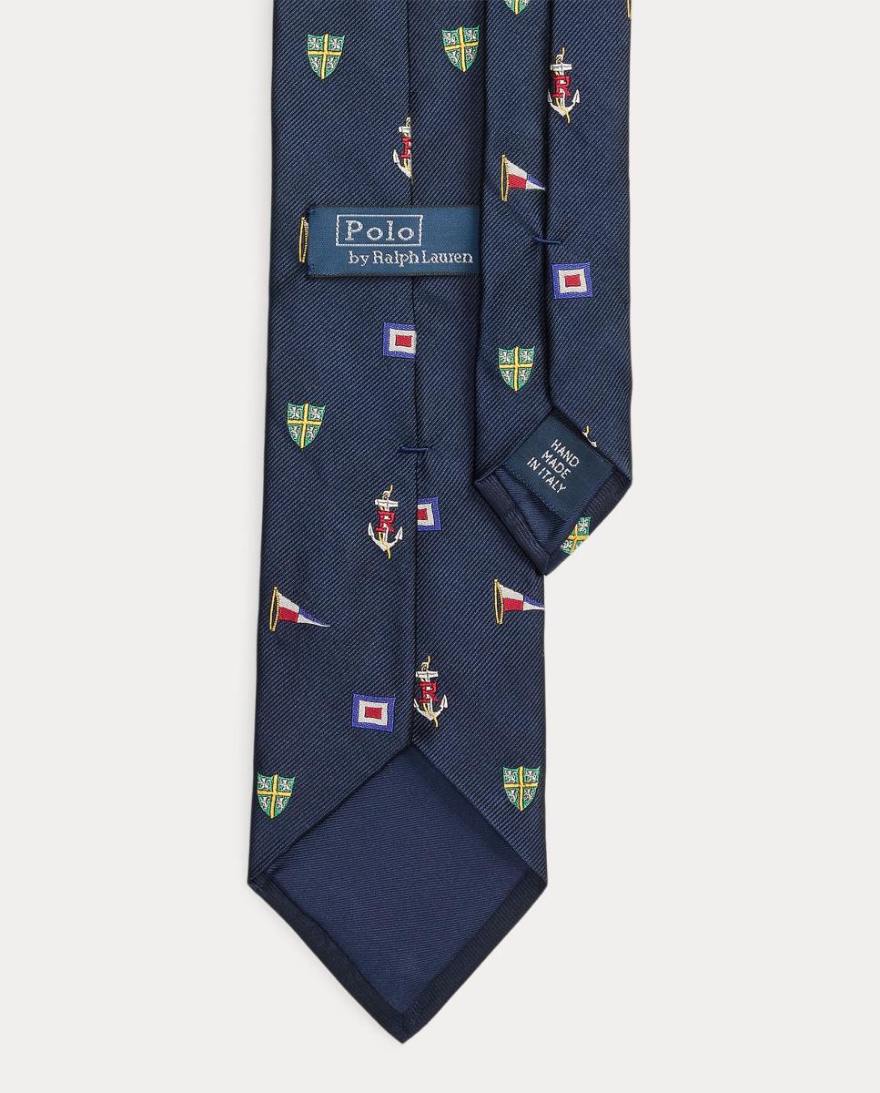 Gravata estampada Azul-marinho-2
