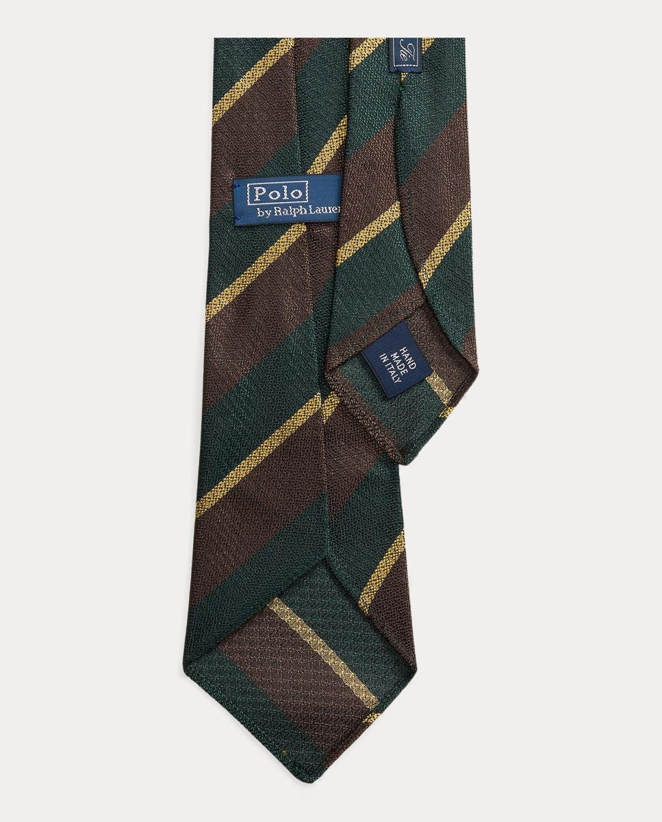 Gravata de Seda às Riscas Vintage Multicolor-2