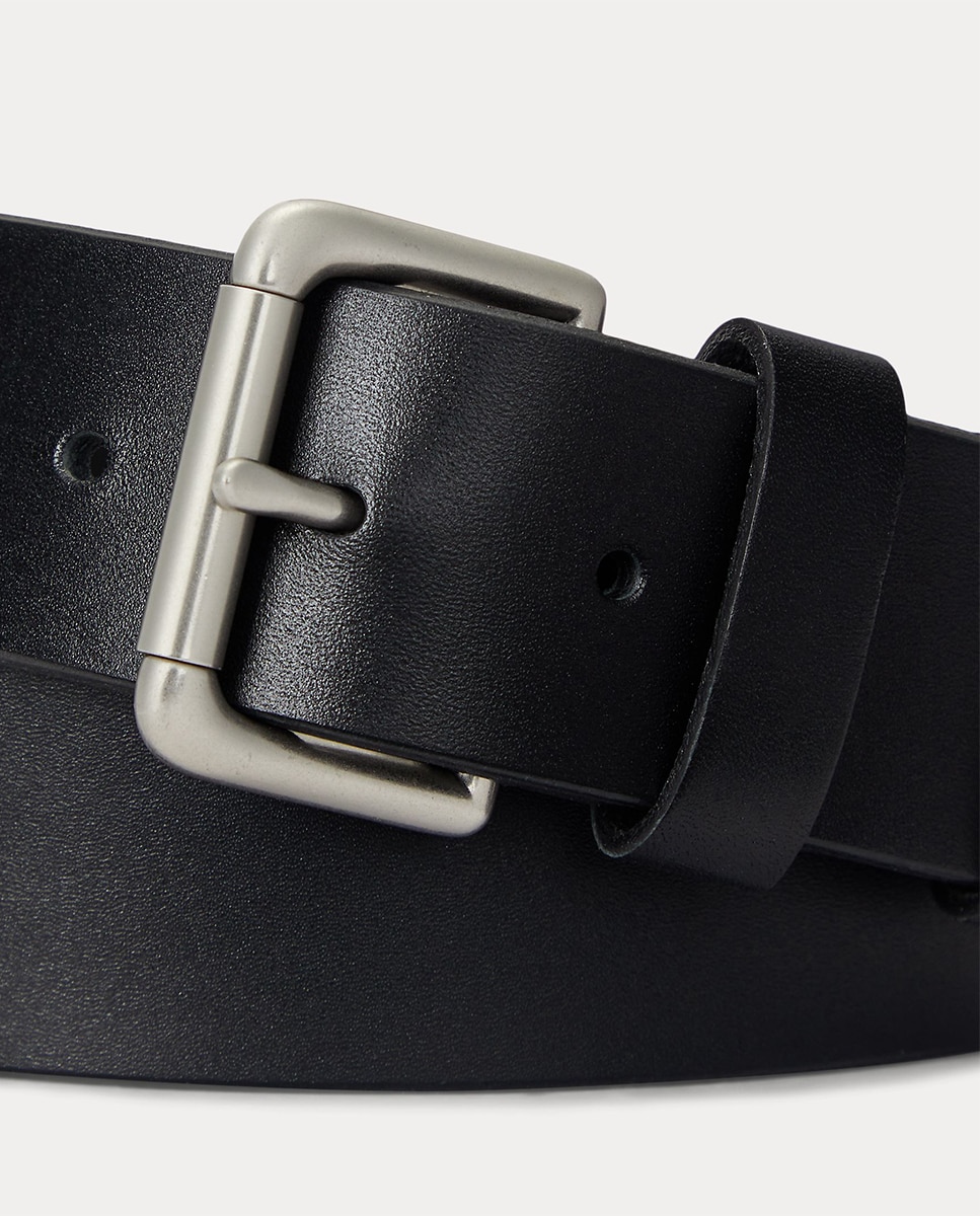 Cinto em Pele com Cavalo da Marca Preto-2