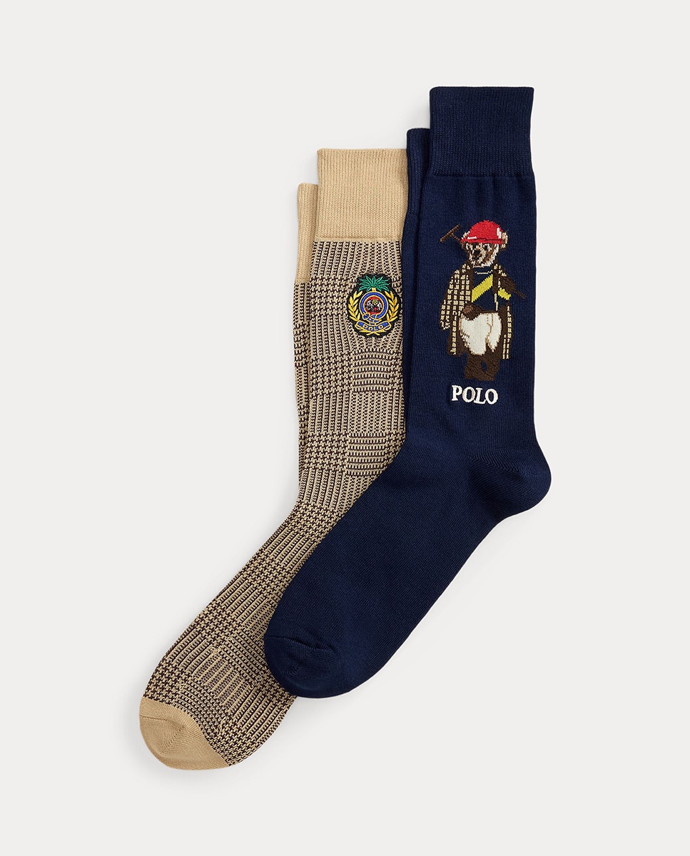 Pack de 2 Pares de Meias com Polo Bear Multicolor-1