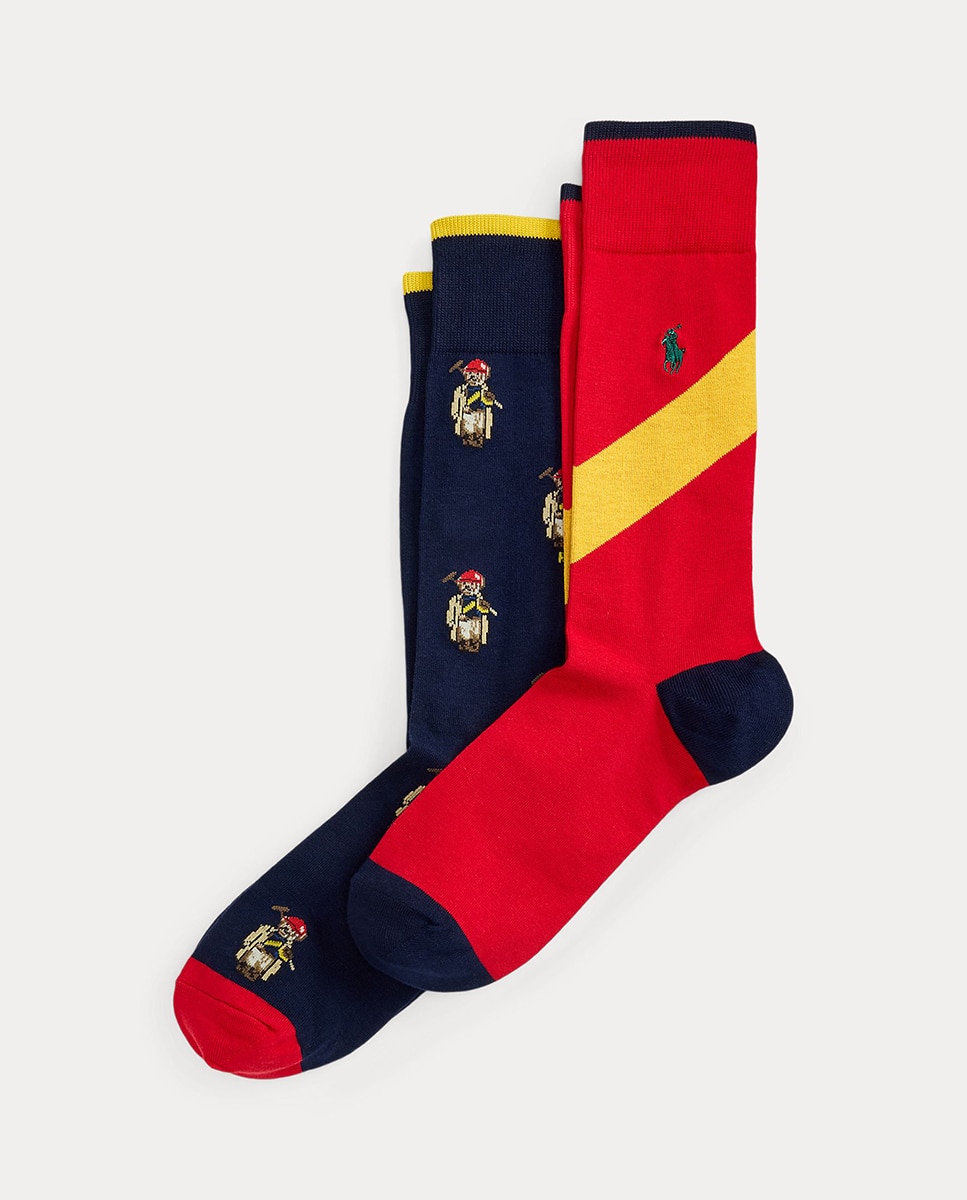 Pack de 2 Pares de Meias com Polo Bear Multicolor-1