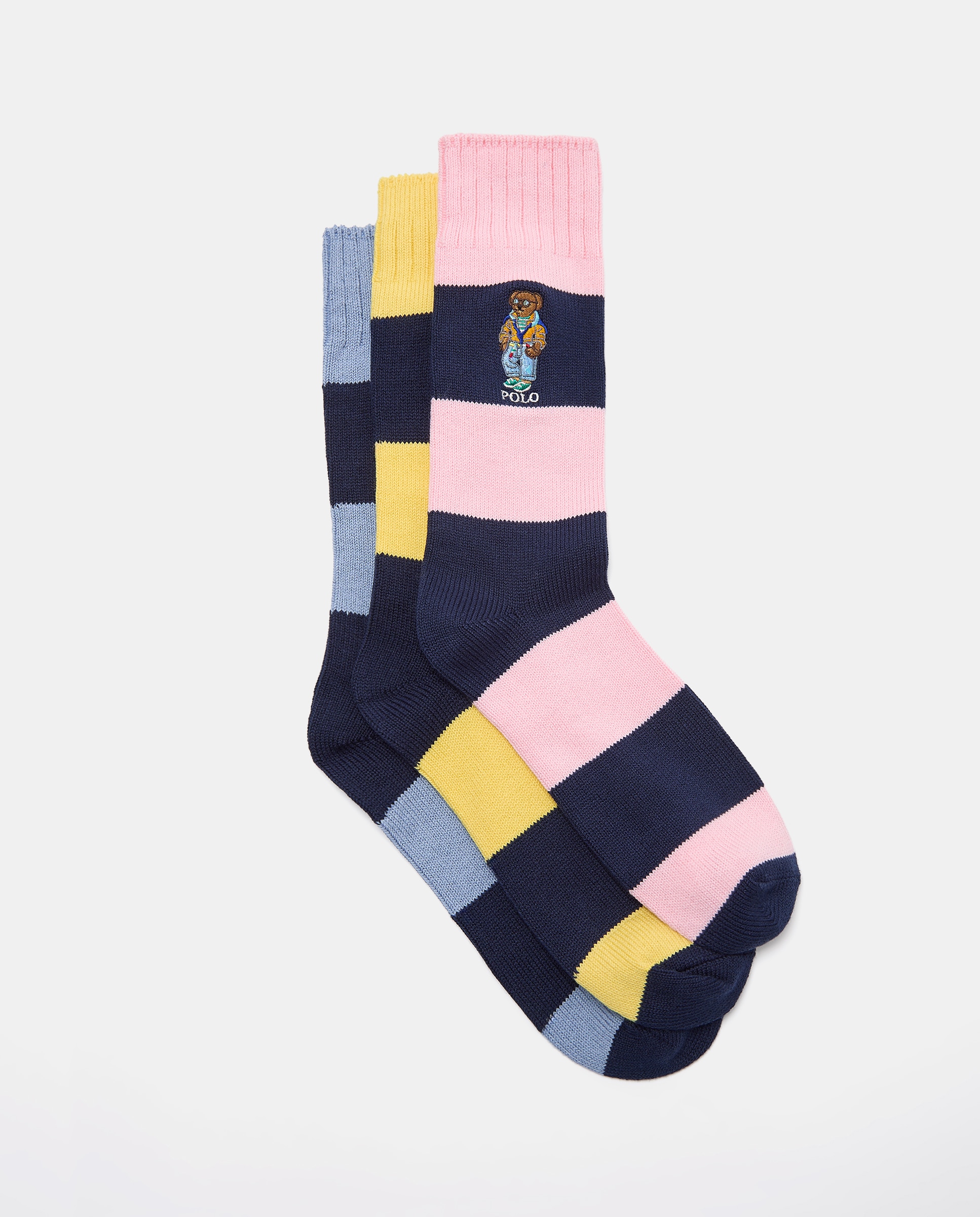 Pack de 3 Pares de Meias com Polo Bear Multicolor-1