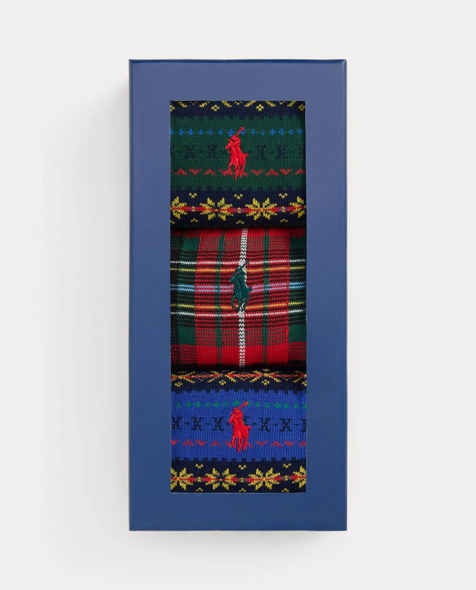 Pack de 3 Pares de Meias Curtas com Estampado Multicolor-2