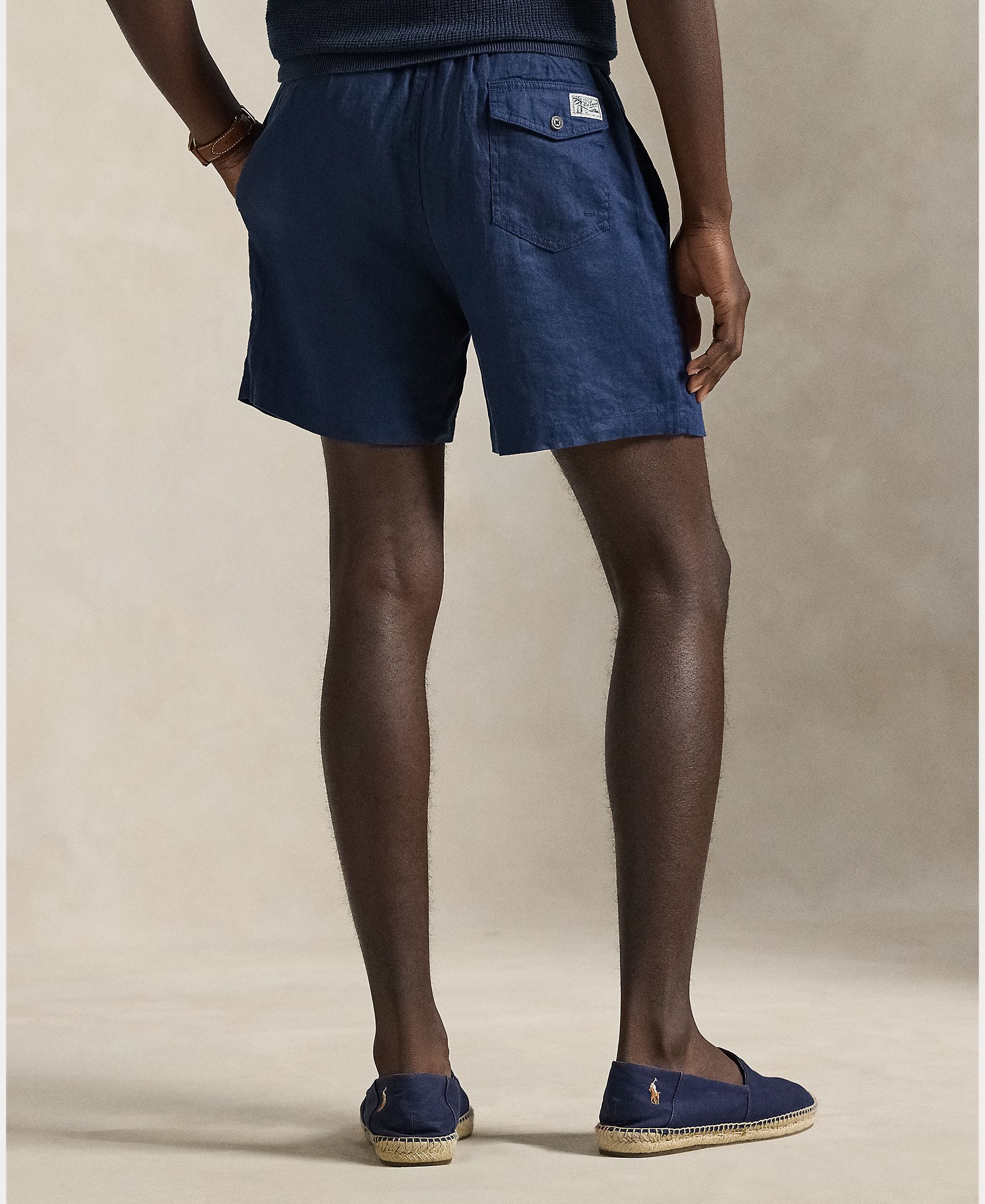 Calções de Banho com Cintura Elástica Marinho-3