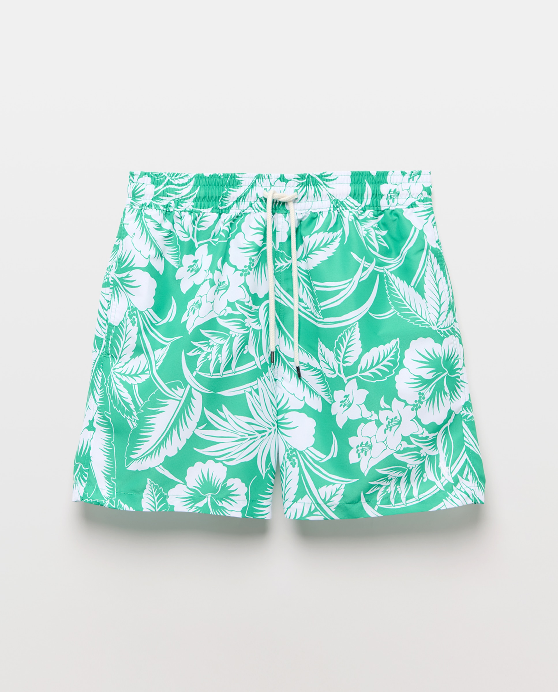 Calções de Banho com Estampado Verde-3