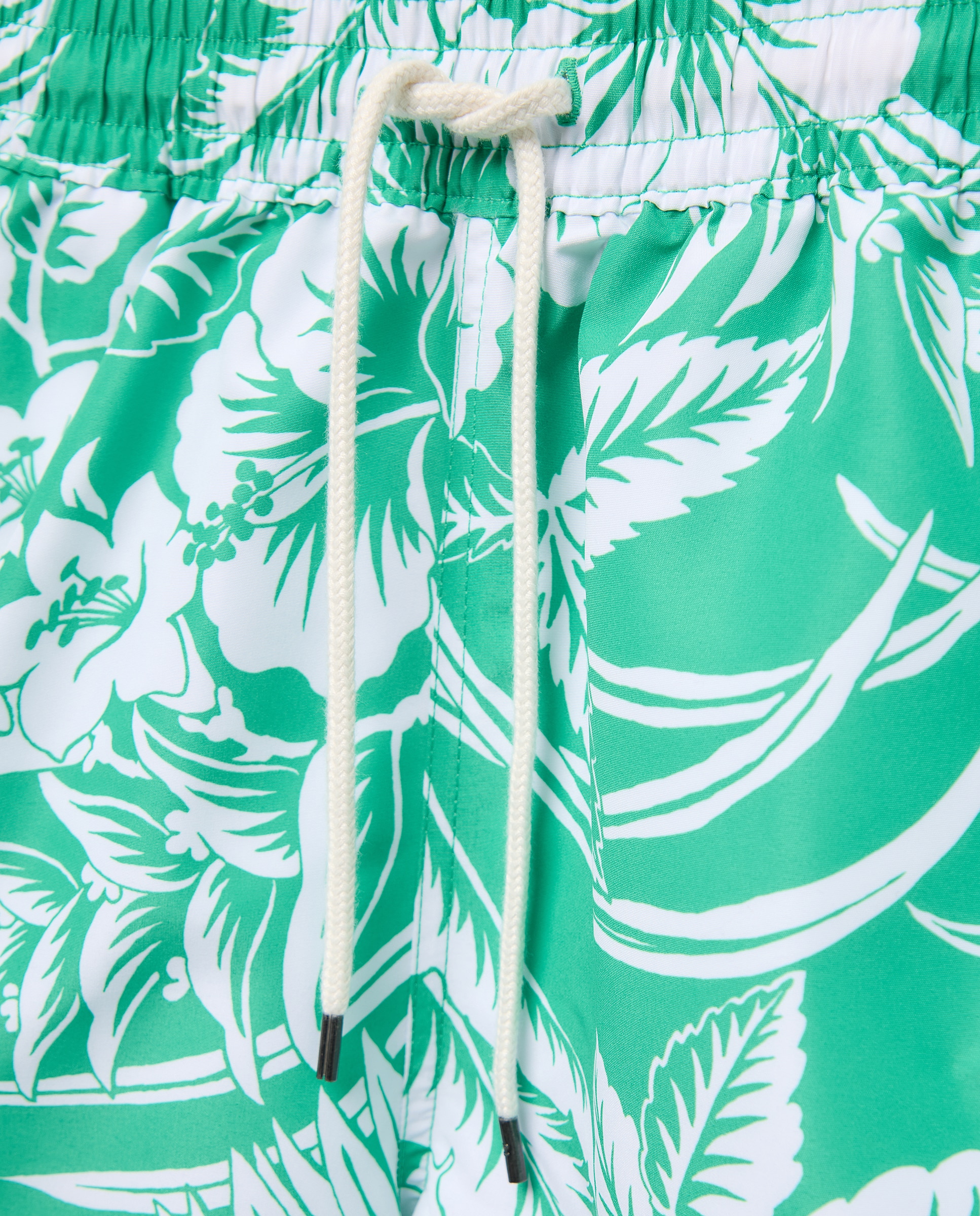 Calções de Banho com Estampado Verde-4