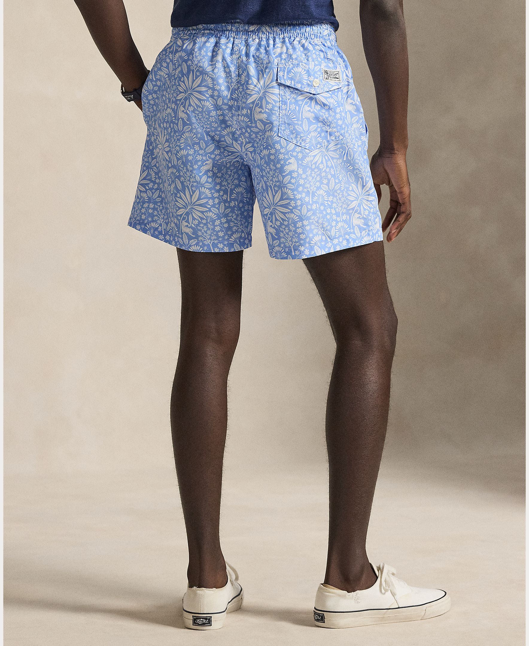 Calções de Banho com Estampado Azul-claro-3