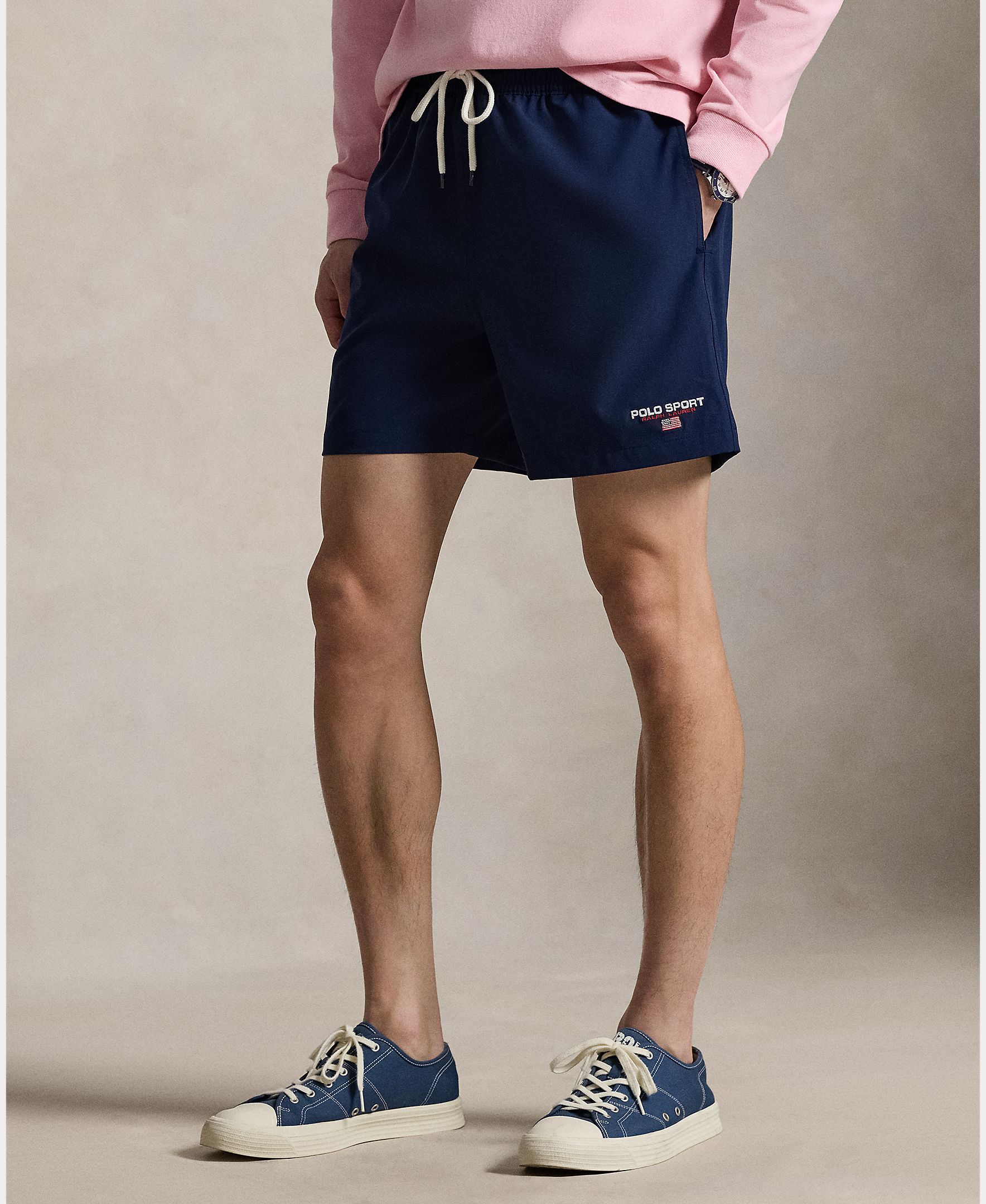 Calções Transpiráveis Polo Sport Azul-marinho-3