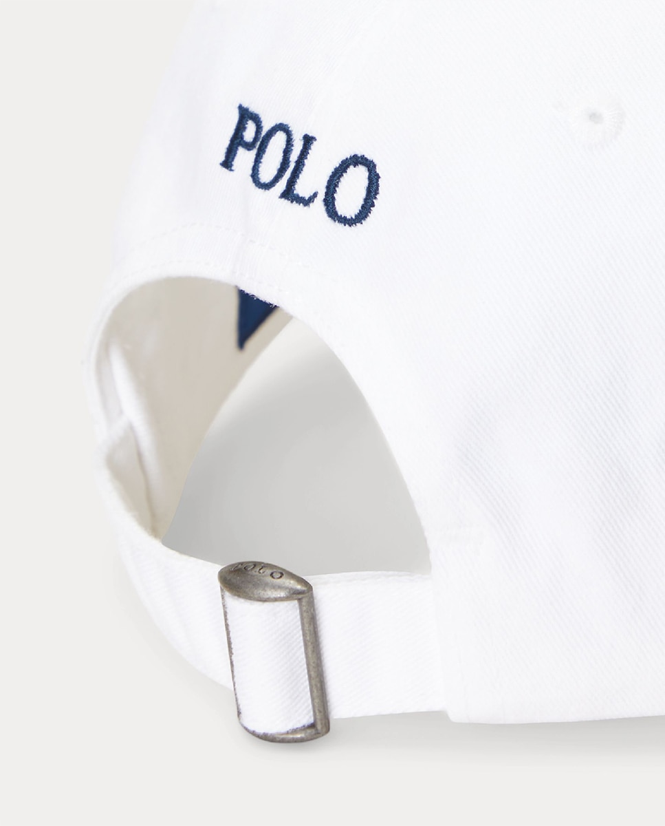 Boné de Algodão com Cavalo Bordado Branco-3