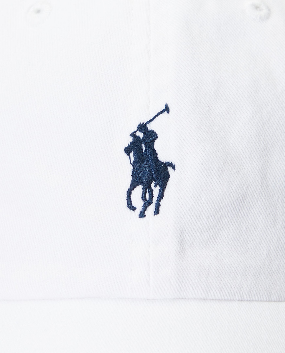 Boné de Algodão com Cavalo Bordado Branco-4