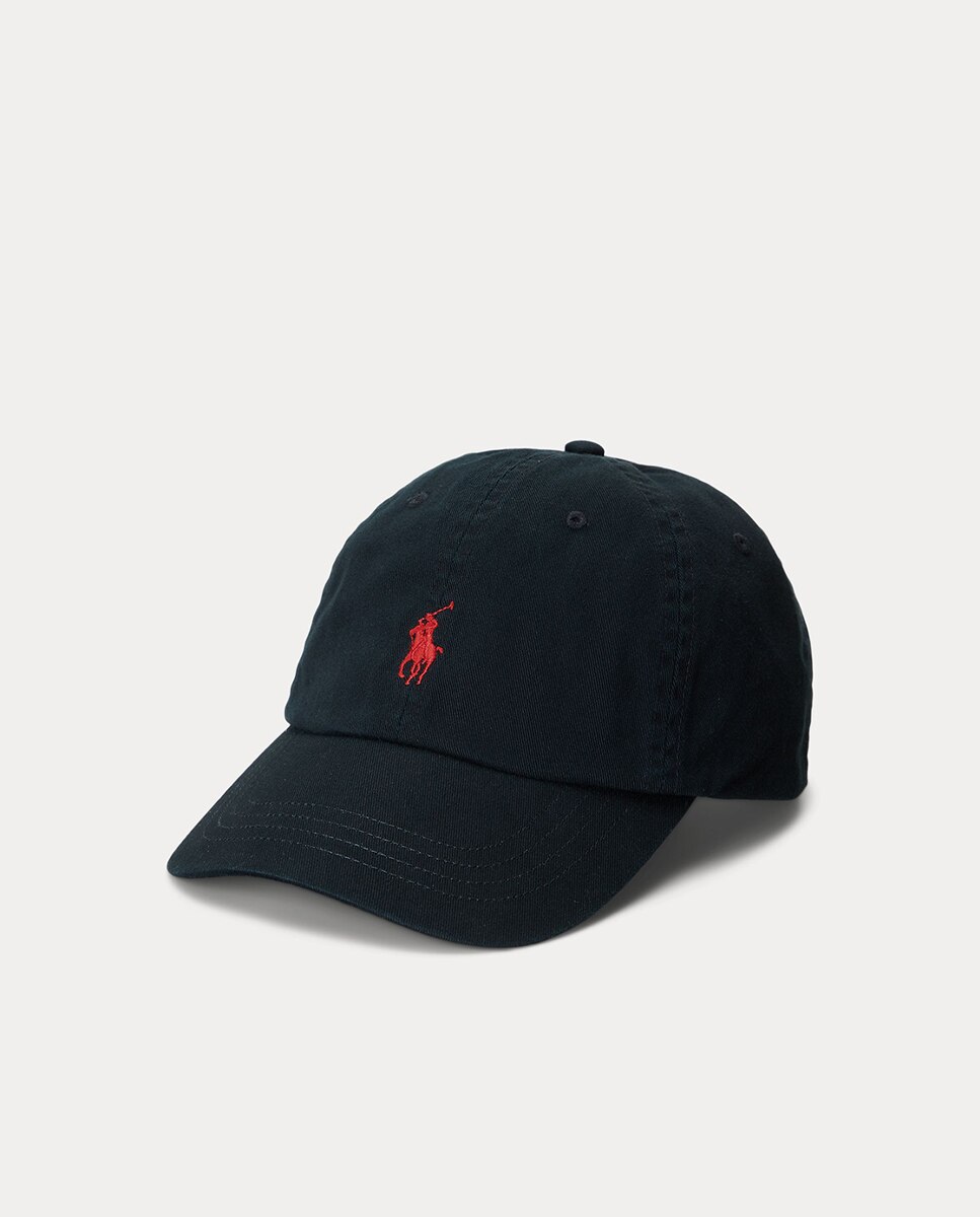 Gorra de algodón chino Negro Polo/Rojo - Polo Ralph Lauren - Negro Negro-1