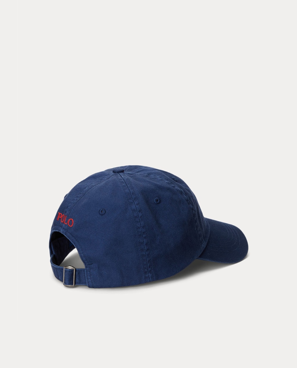 Boné de Algodão com Cavalo Bordado Azul-marinho-2