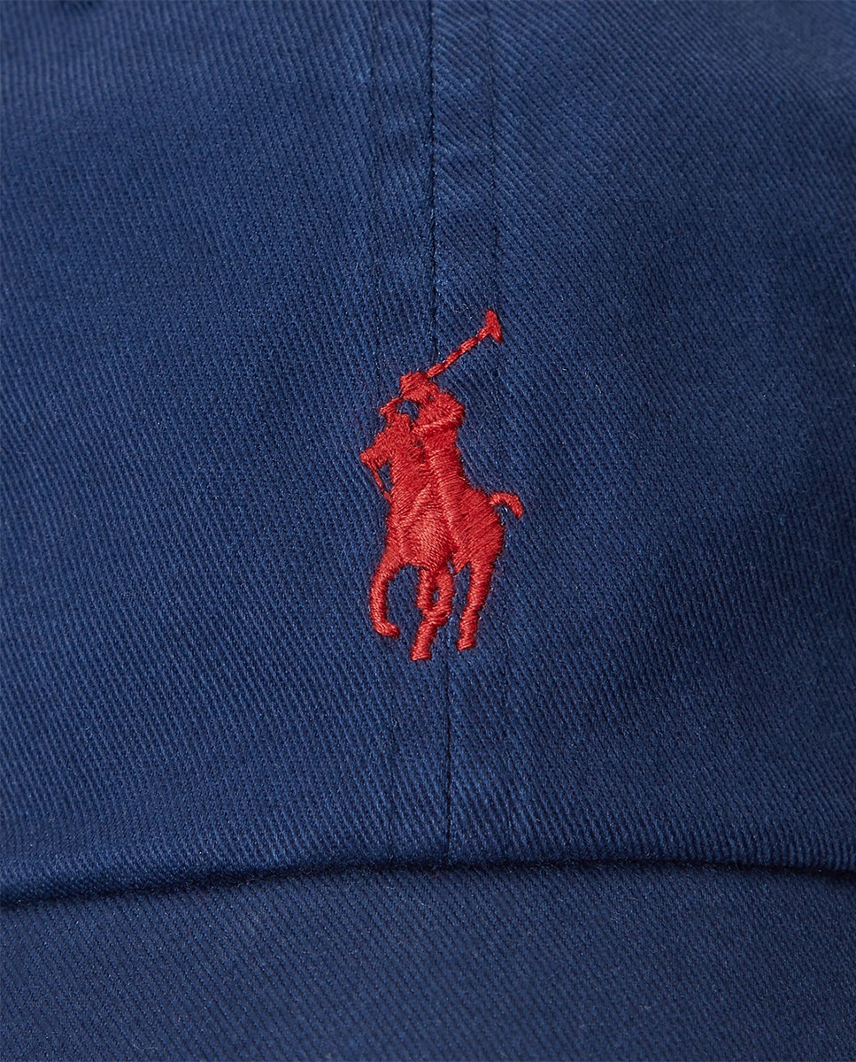 Boné de Algodão com Cavalo Bordado Azul-marinho-4