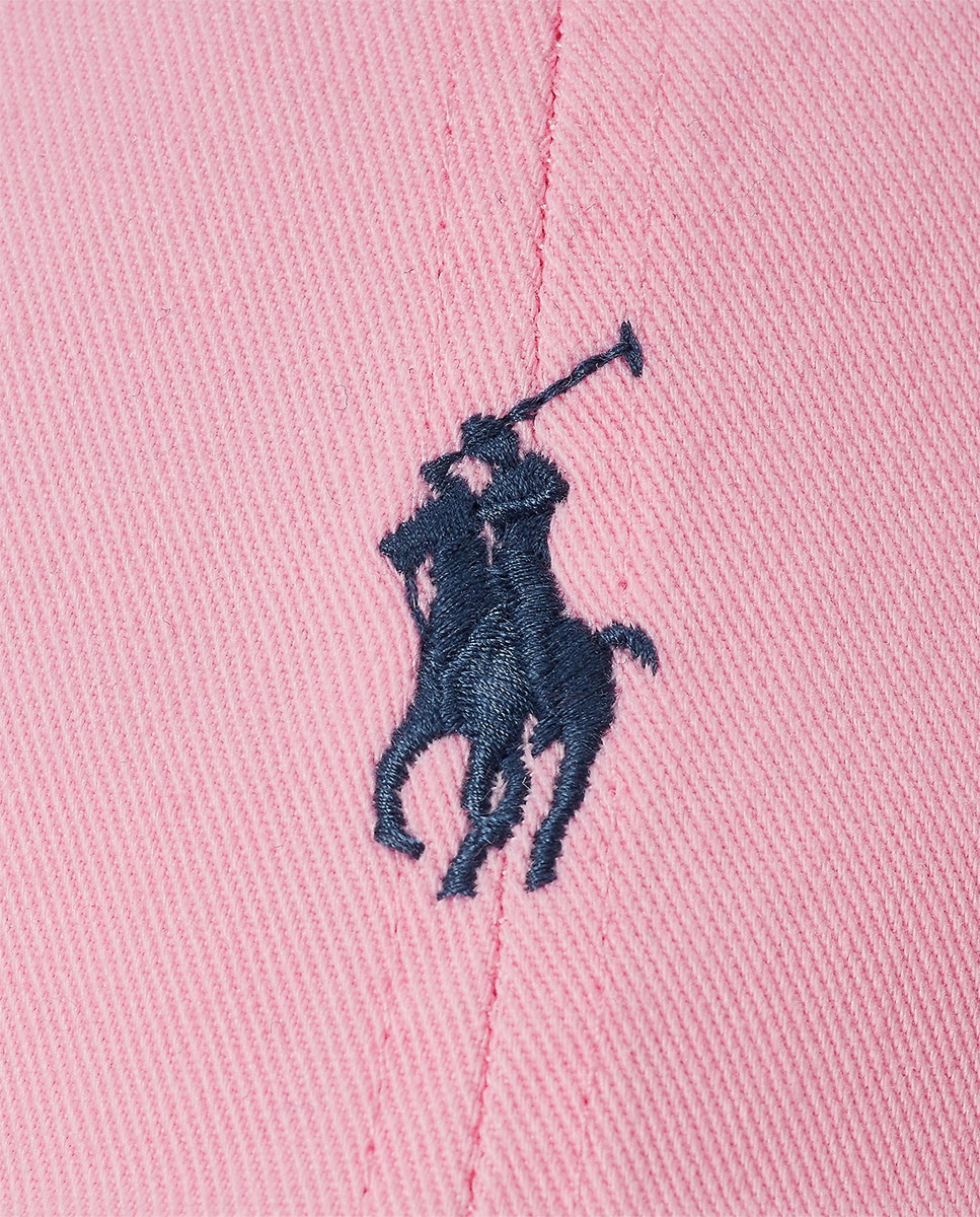 Boné de Algodão com Cavalo Bordado Rosa-3