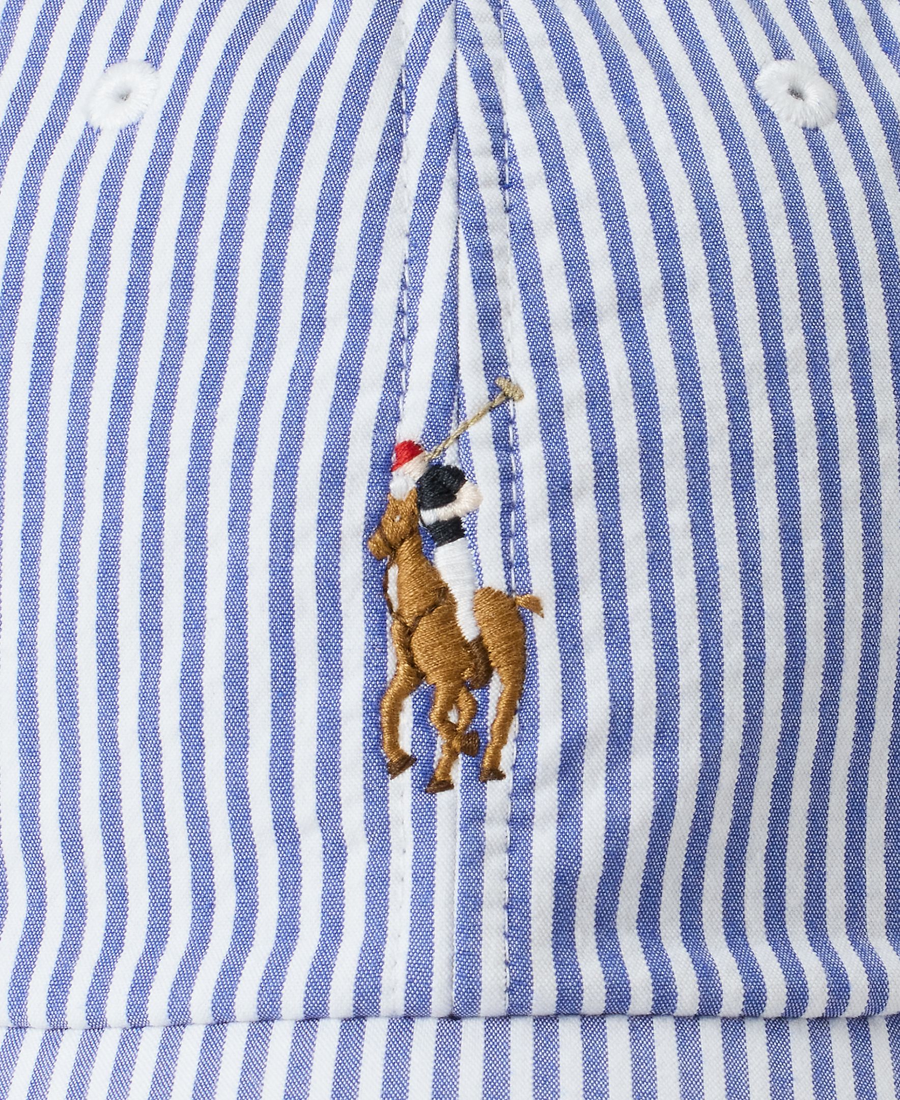 Boné com Cavalo Bordado e em Algodão Azul-3