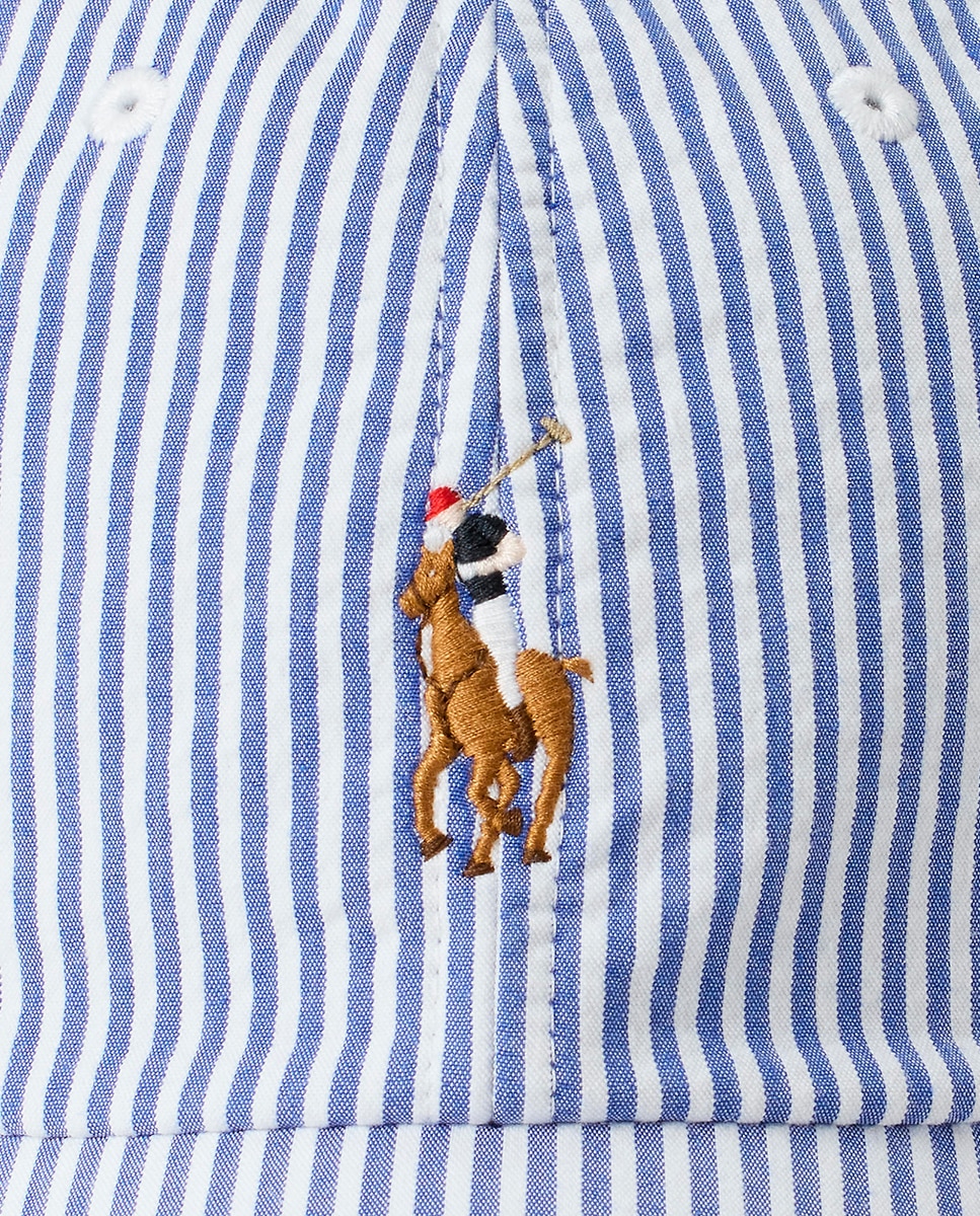 Boné com Cavalo Bordado e em Algodão Azul-6