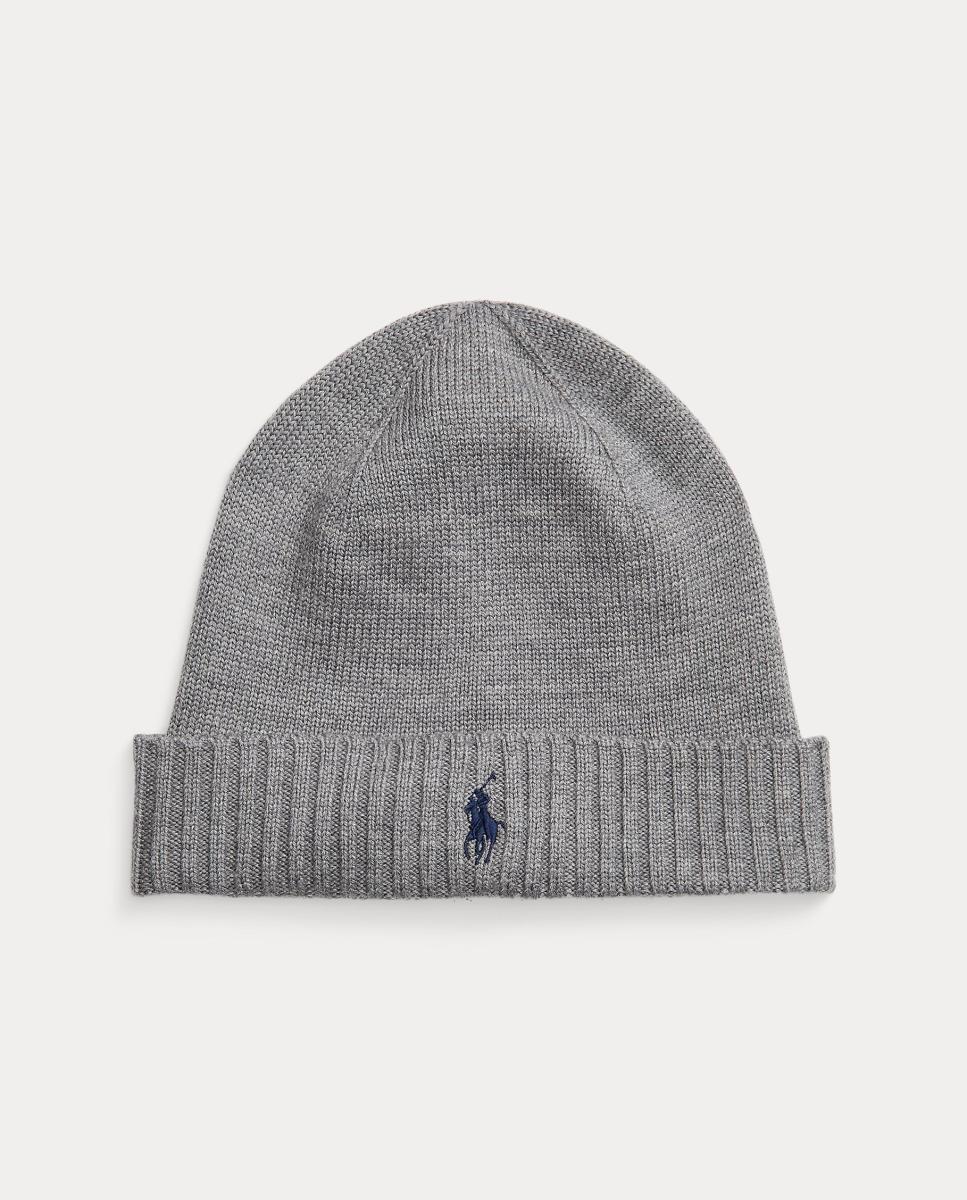 Gorro de Lã com Cavalo Cinzento-claro-1