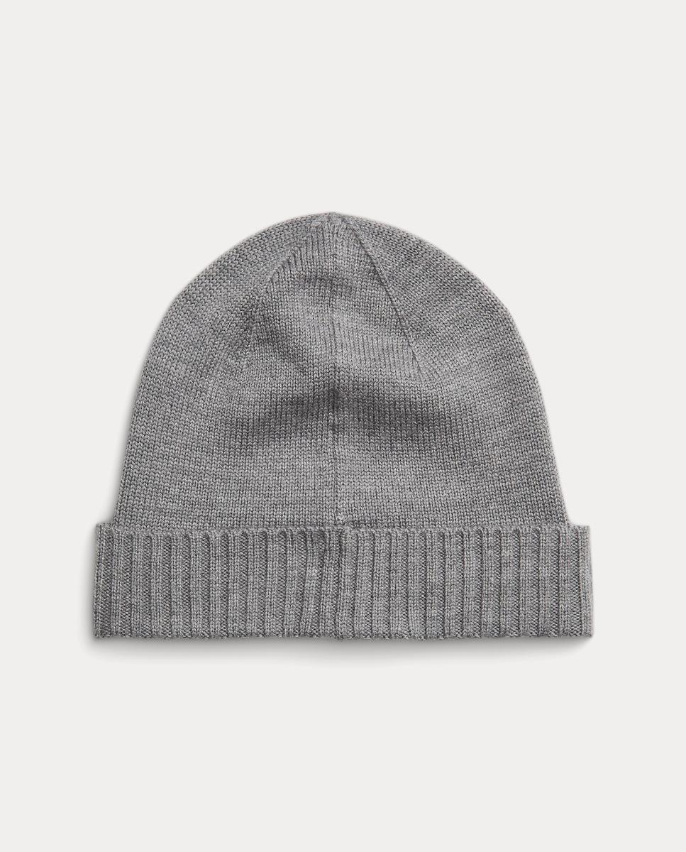 Gorro de Lã com Cavalo Cinzento-claro-2
