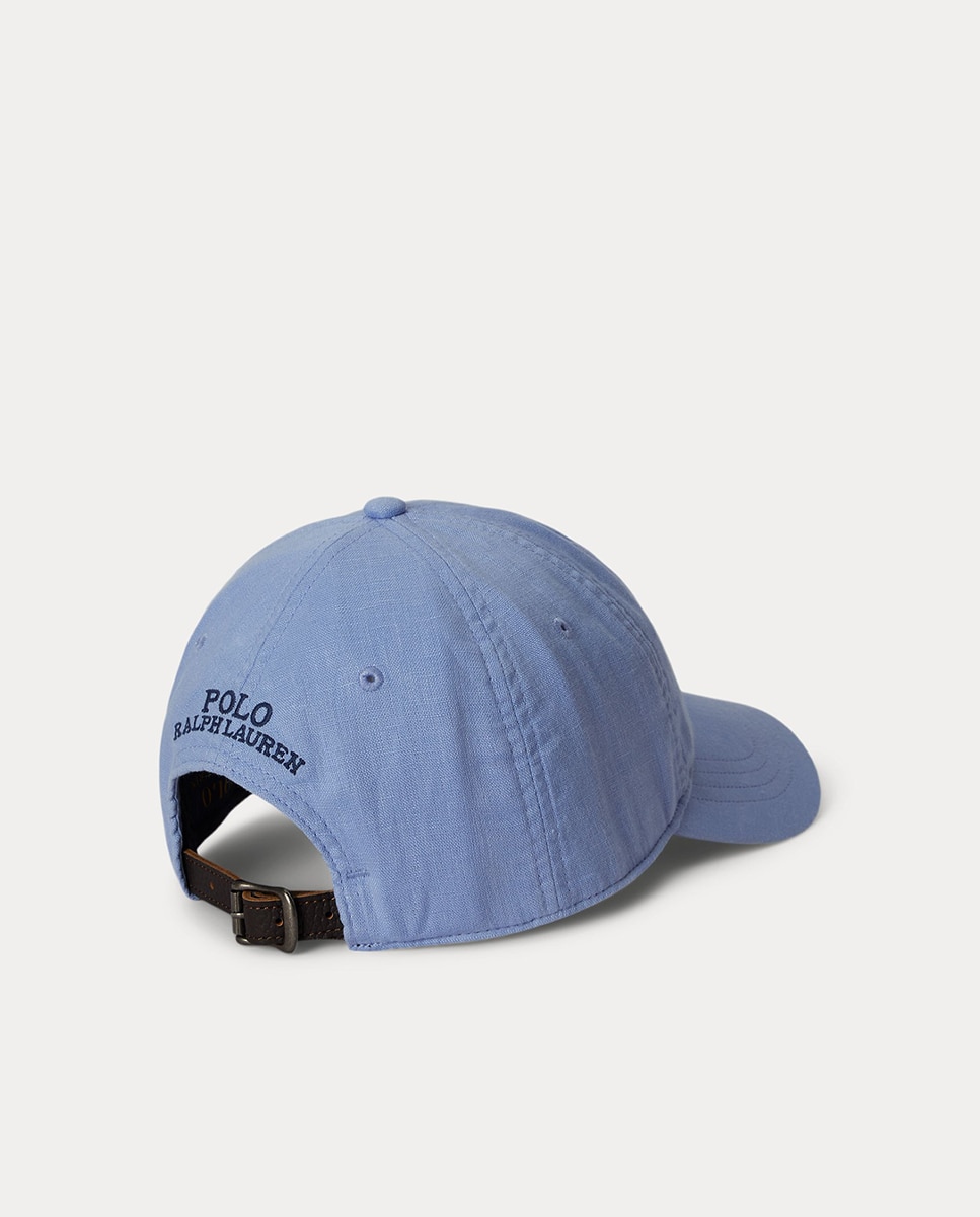 Boné de Linho com Polo Bear Azul-porcelana-2